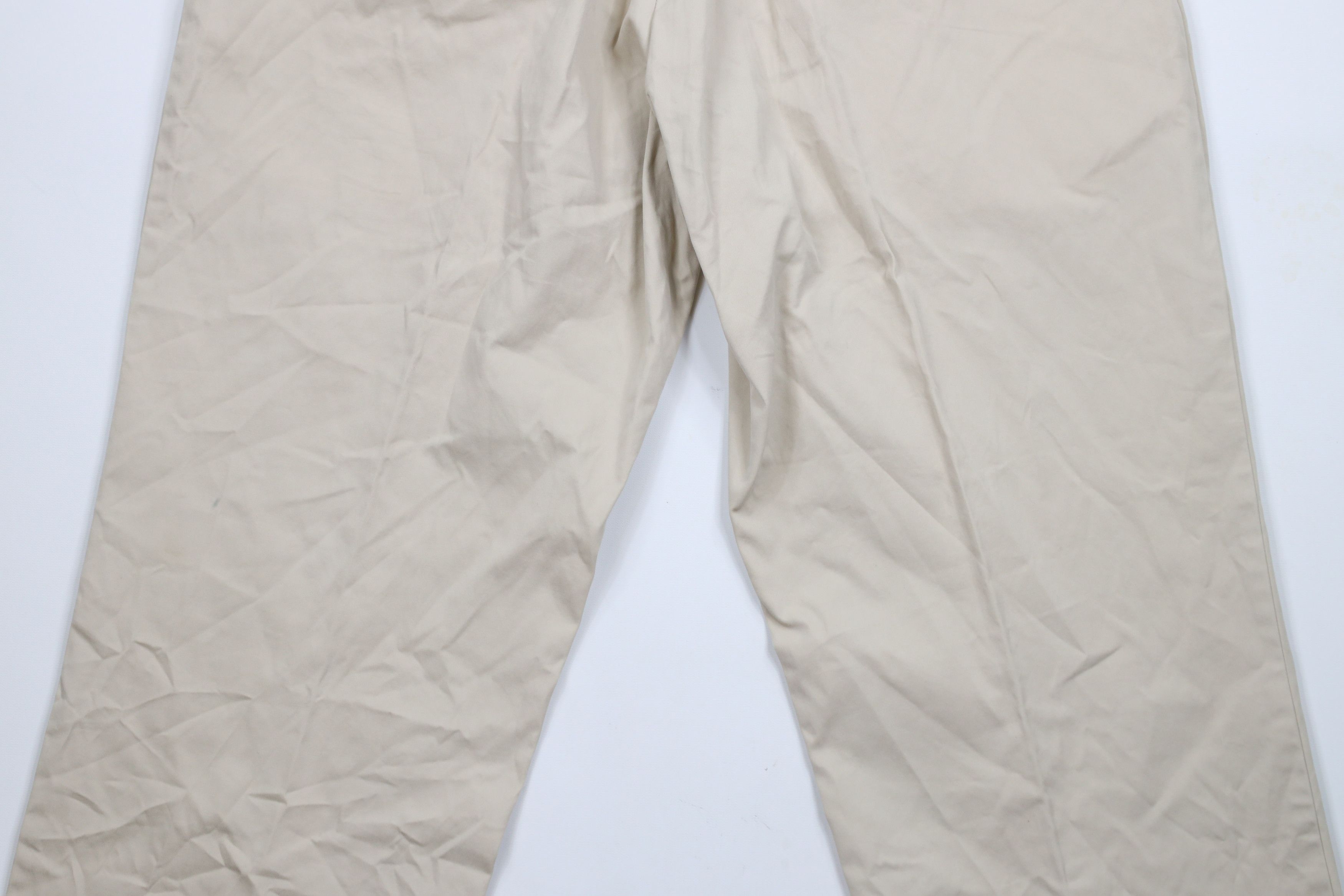 Ralph Lauren × Vintage Vintage 90s Ralph Lauren Chino Pants Trousers Beige Cotton Size US 36 / EU 52 - 9 Thumbnail