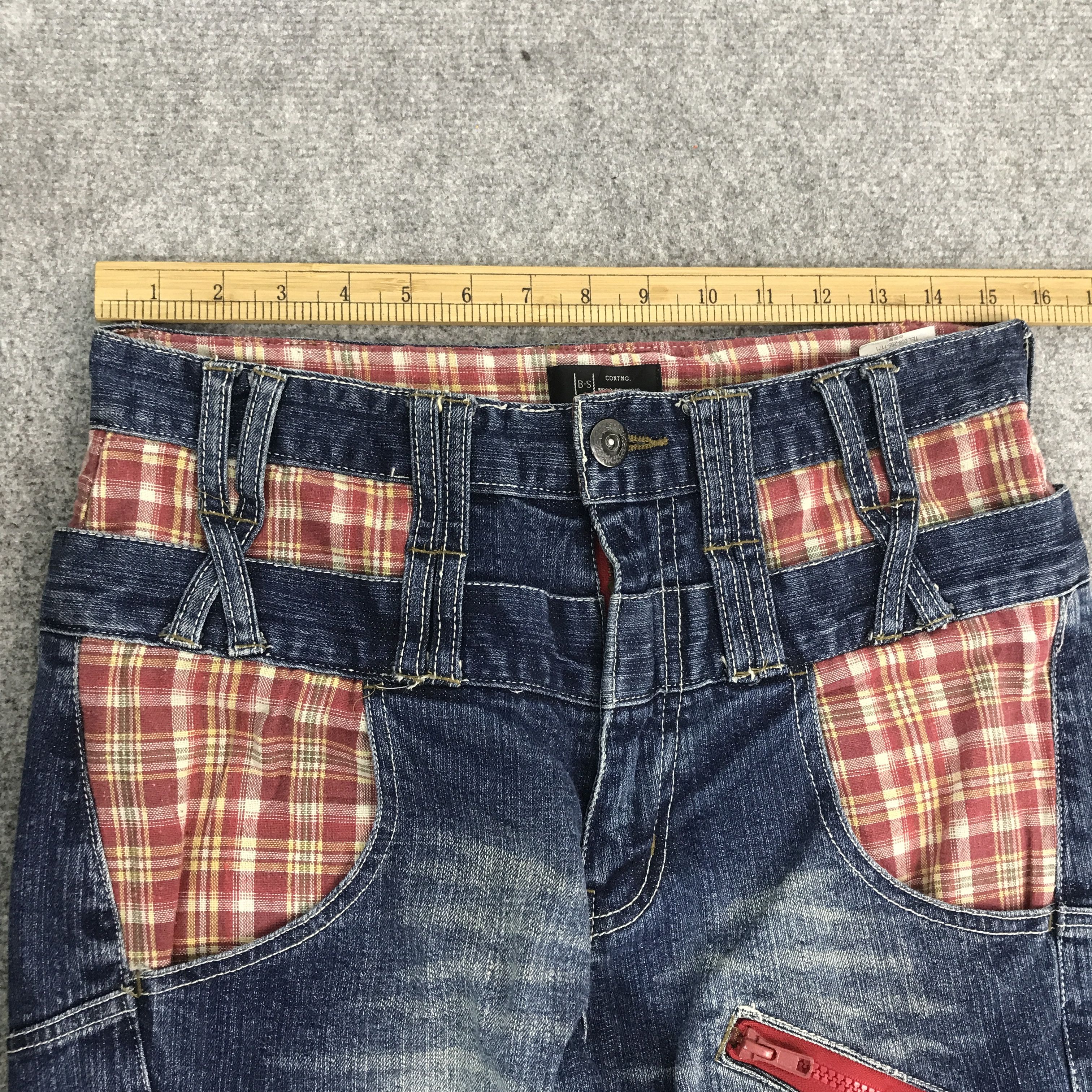Japanese Brand Double waist design contno. denim Pants Size US 30 / EU 46 - 7 Thumbnail