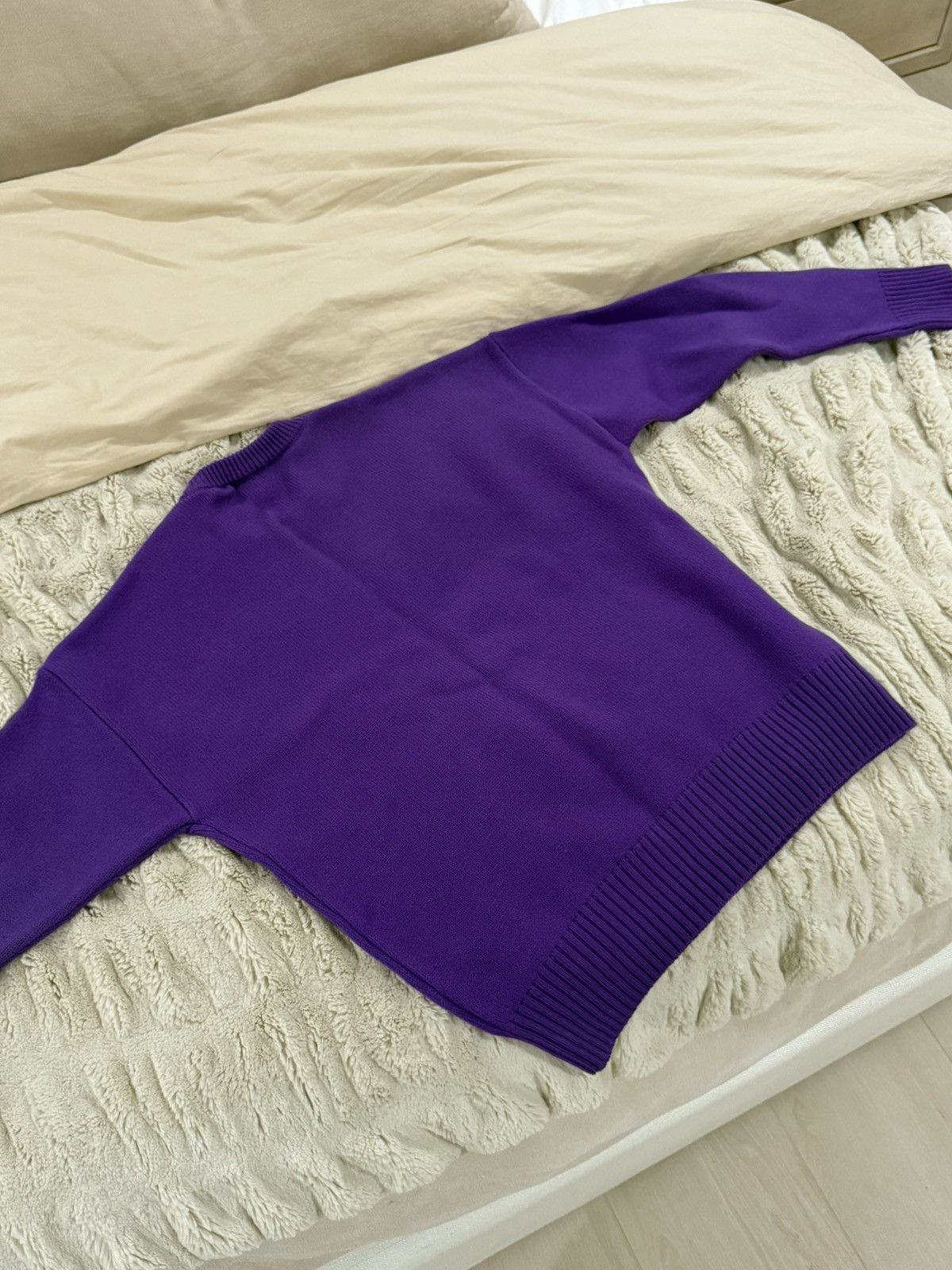 AMI Ami Coeur Purple Knit Sweater Size US M / EU 48-50 / 2 - 4 Thumbnail