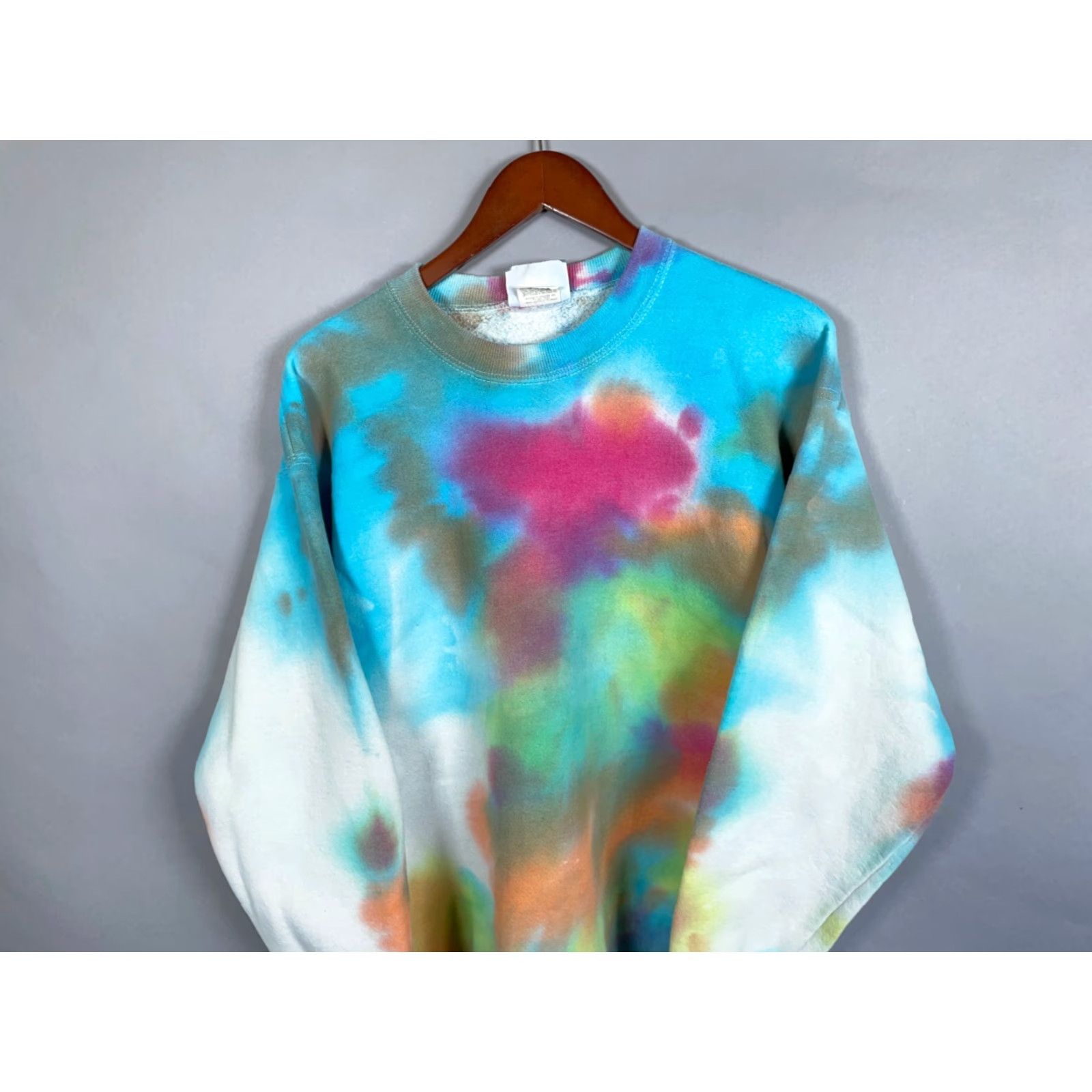 Lee VTG Lee Heavyweight Tie Dye Sweatshirt Adult Large Blue Pink Hippie USA Tag Size US L / EU 52-54 / 3 - 5 Thumbnail
