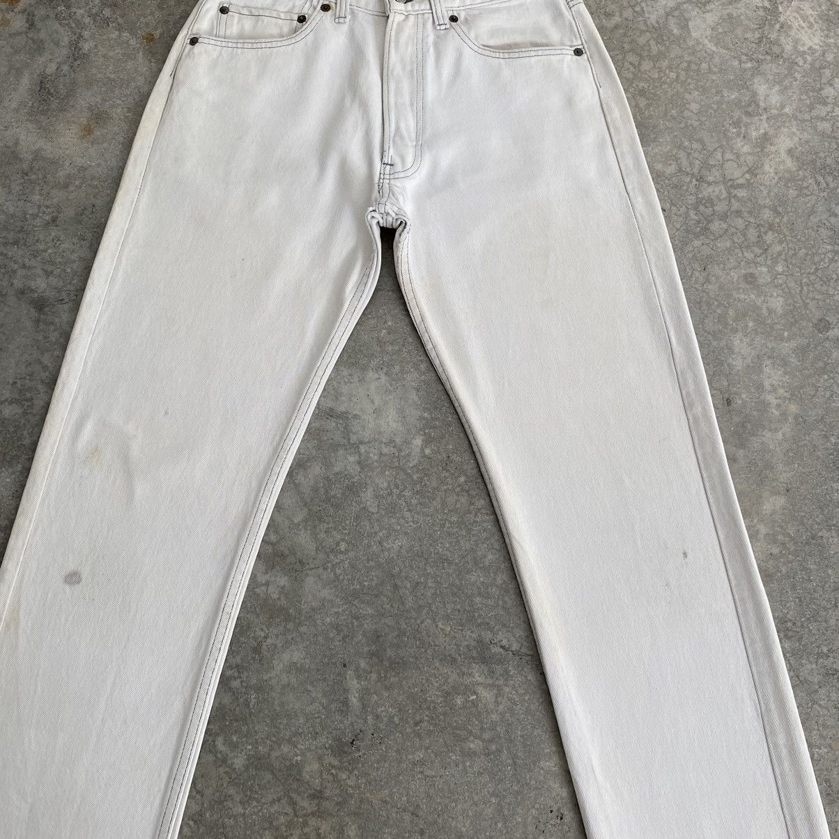Levi's Size 29x29.5 Vintage 1985 Levis 501 White Jeans Size US 29 - 3 Thumbnail