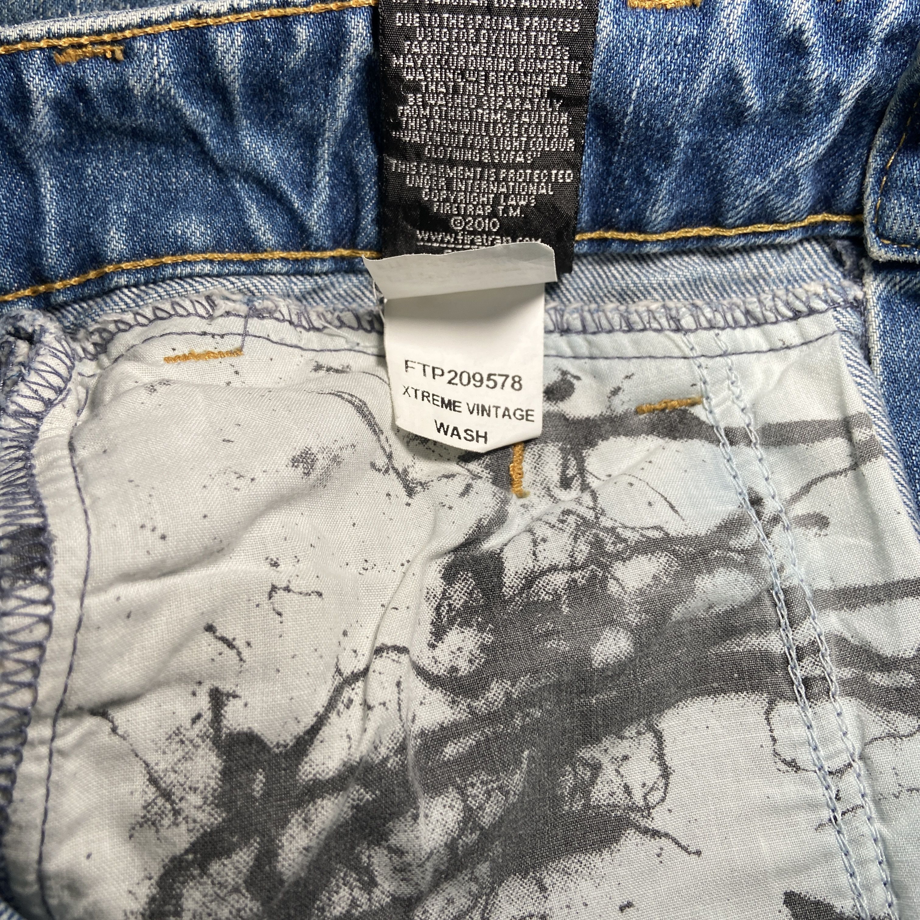 Firetrap × If Six Was Nine Firetrap Extreme Vintage Wash Sashiko Jeans Size US 32 / EU 48 - 13 Thumbnail