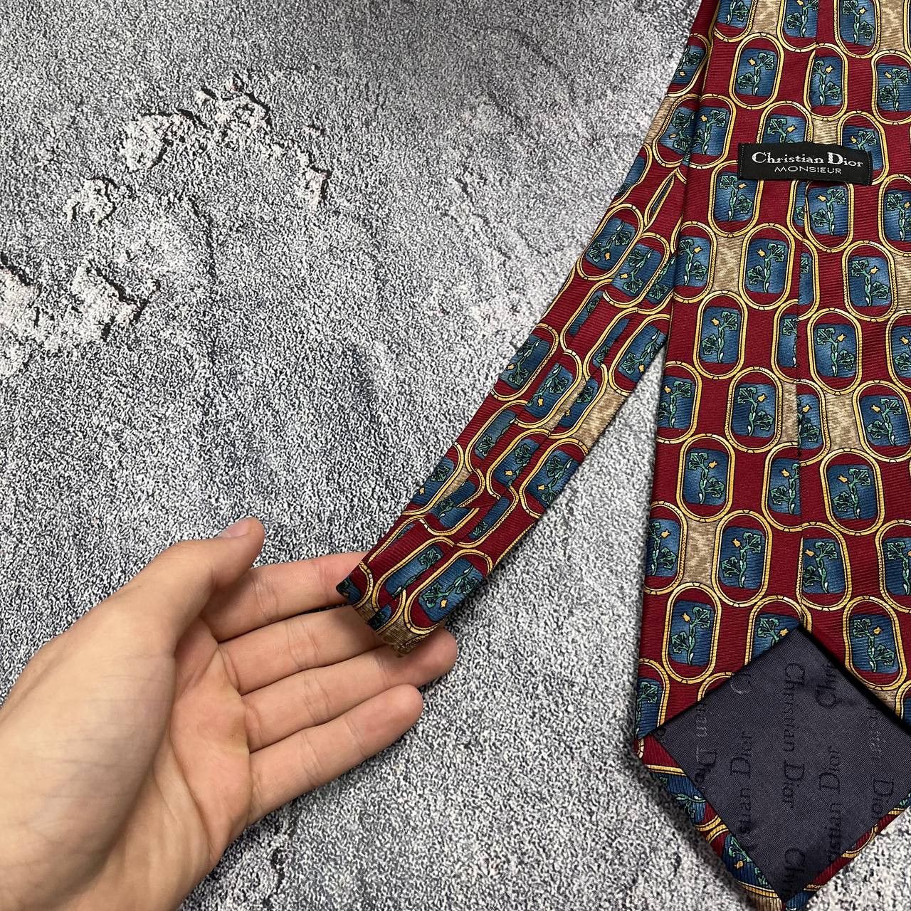 Christian Dior Monsieur Luxury Christian Dior Monsieur Pattern 100% Silk Tie Designe Size ONE SIZE - 8 Thumbnail