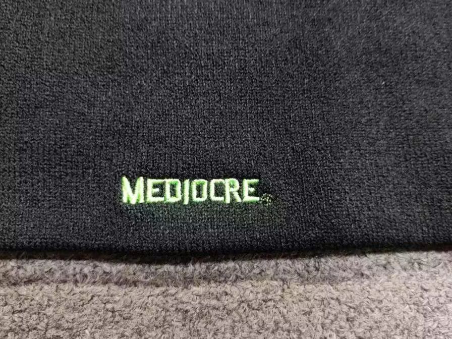 Other Mediocre Hand Palm Heatmap Graphic No Cuff Beanie Hat Black Size ONE SIZE - 4 Thumbnail