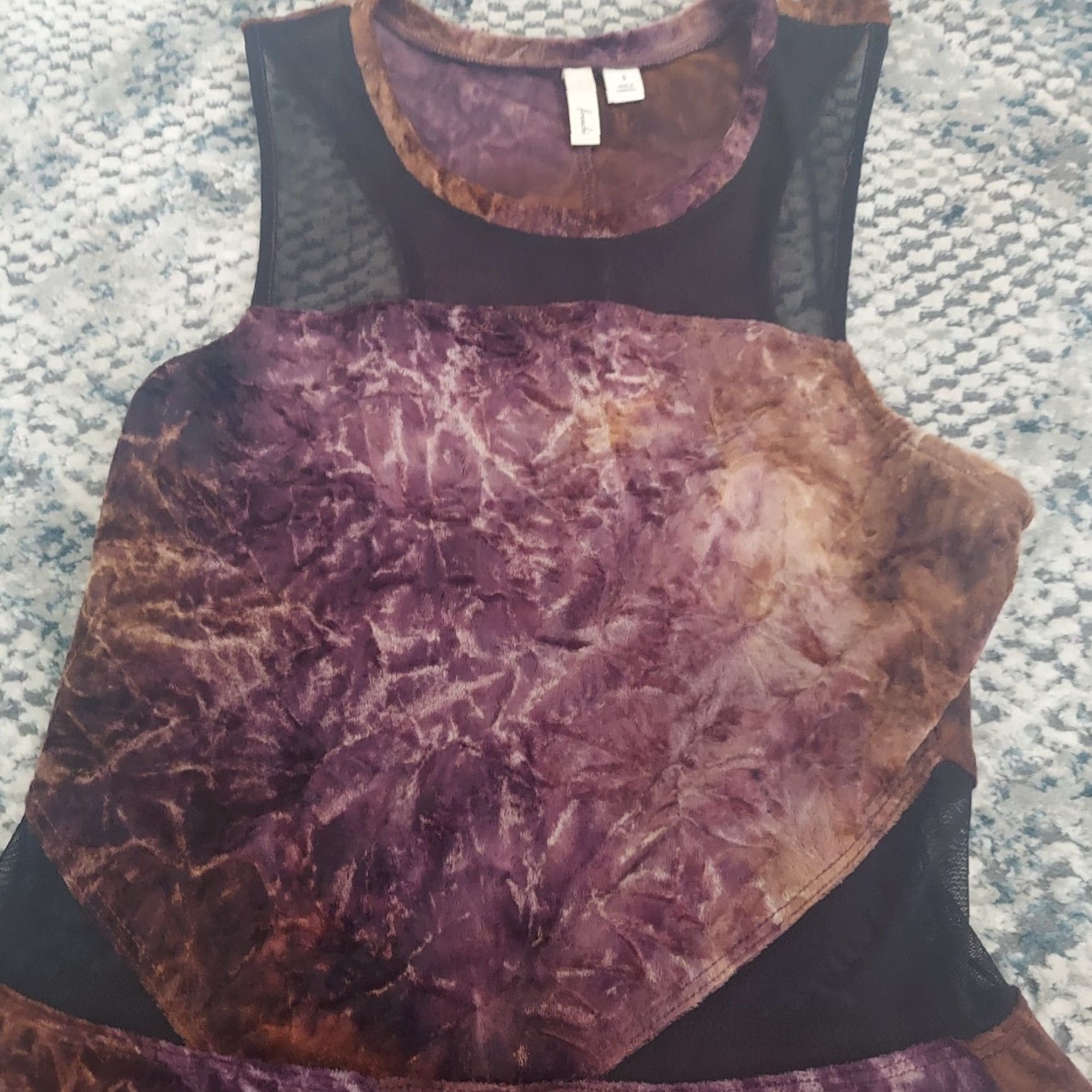 Velvet Frenchi Crushed Velvet Racer Back Dress - Size S - Women - Multicolor - Long Dress Size S / US 4 / IT 40 - 6 Thumbnail
