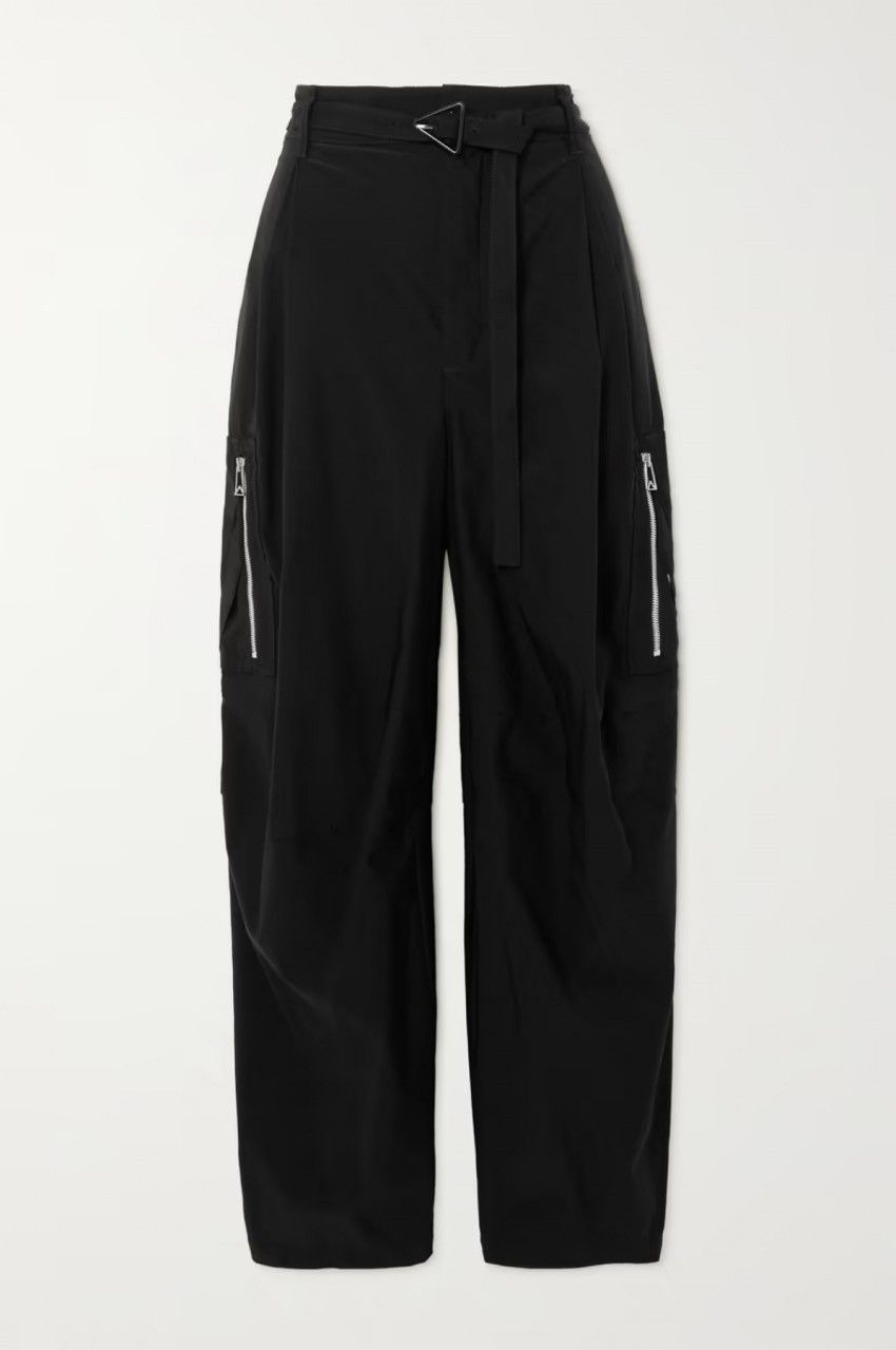 Bottega Veneta BOTTEGA VENETA Belted wool-blend wide-leg cargo pants Size 25" / US 0 / IT 36 - 11 Thumbnail