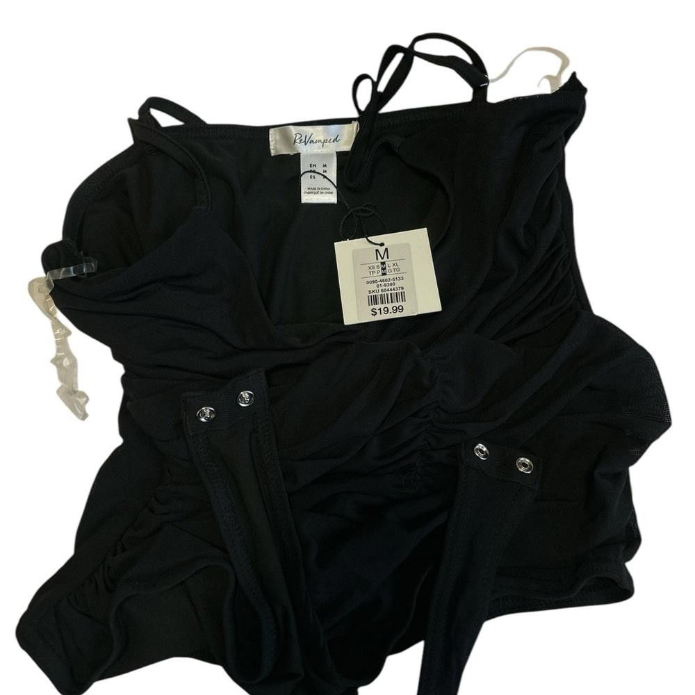 Designer BNWT Revamped Black Ruched Bodysuit - Size Medium Size M / US 6-8 / IT 42-44 - 3 Thumbnail