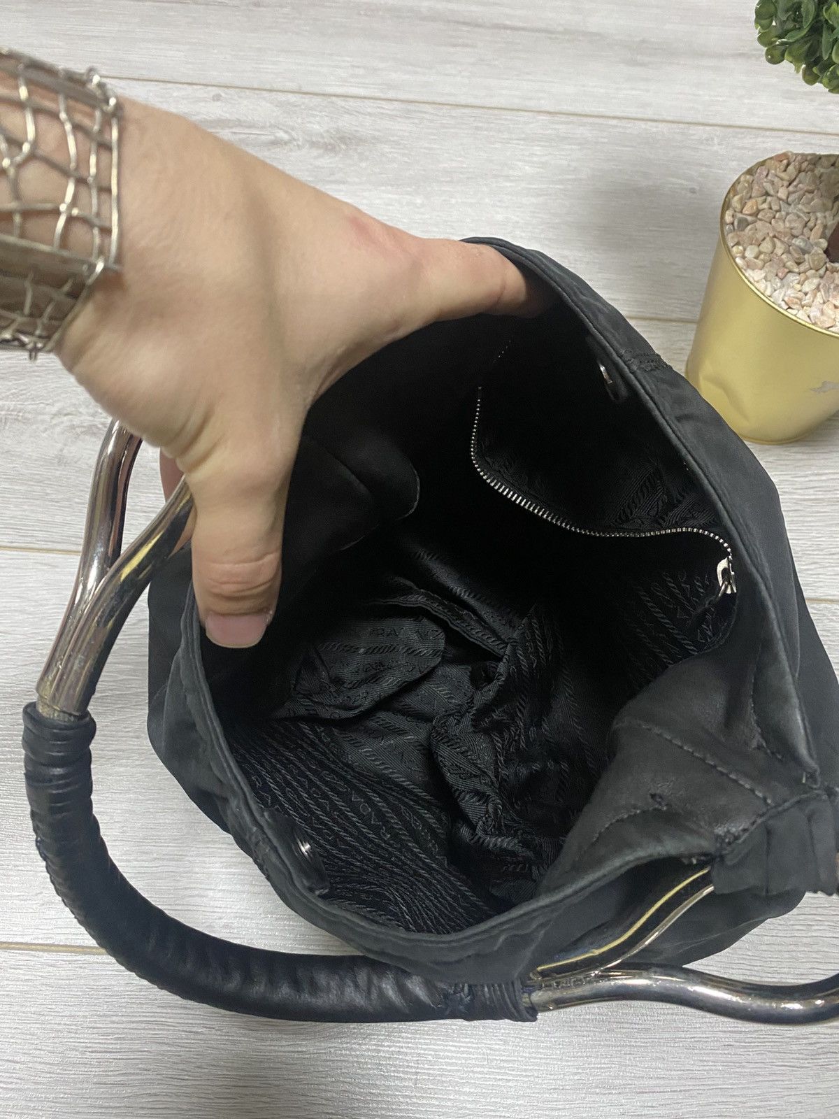 Prada Prada vintage tessuto nylon leather handle shoulder bag Size ONE SIZE - 4 Thumbnail