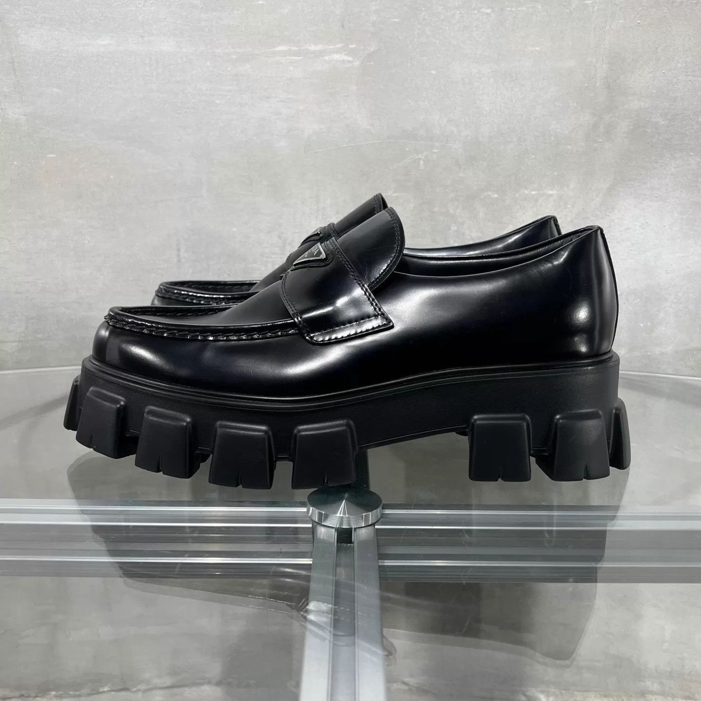 Prada Prada Monolith Black Platform Pointed Loafer 42 Size US 9 / EU 42 - 3 Thumbnail