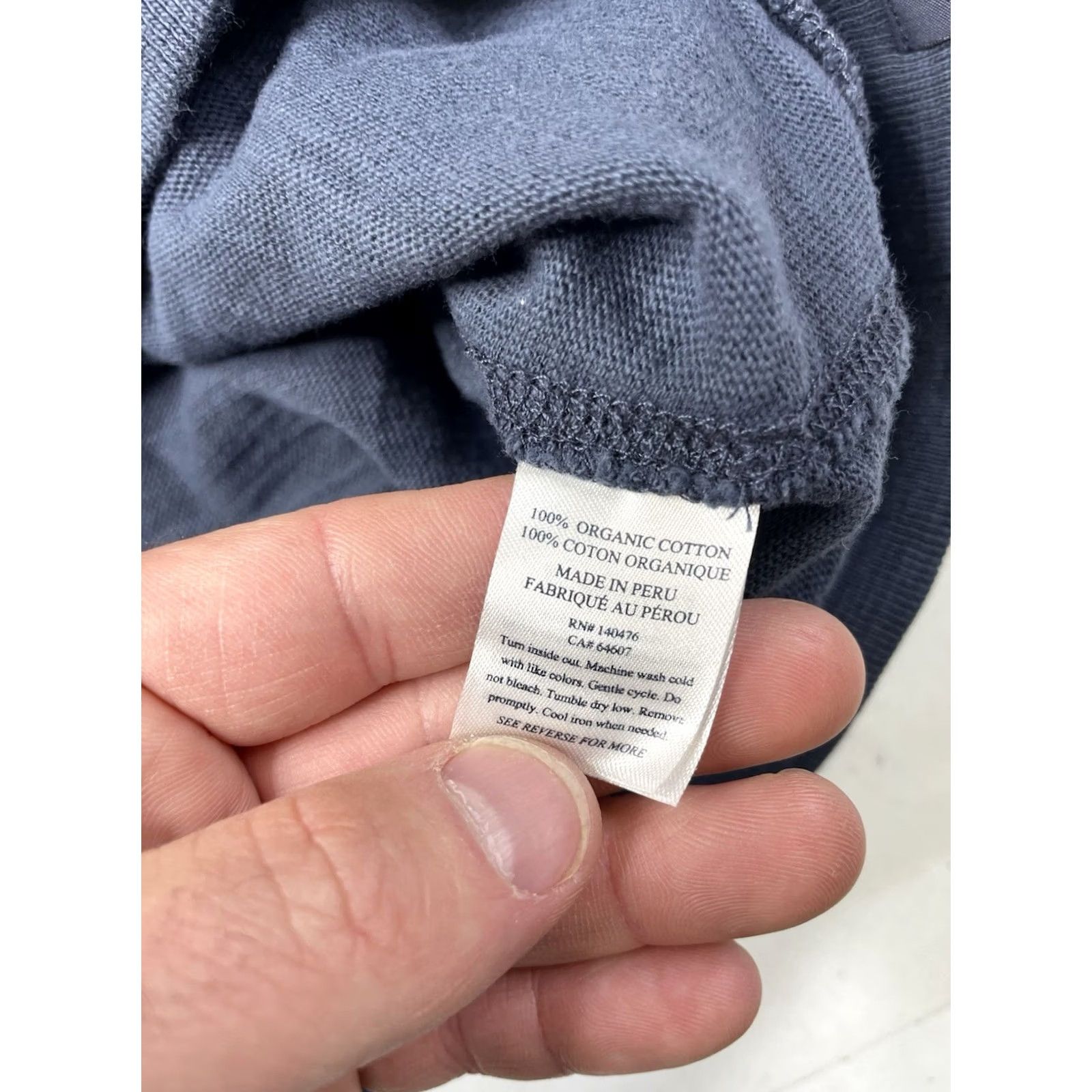 Faherty Faherty Sunwashed Hoodie Sweatshirt Men's Medium Navy Blue Organic Cotton Size US M / EU 48-50 / 2 - 7 Thumbnail