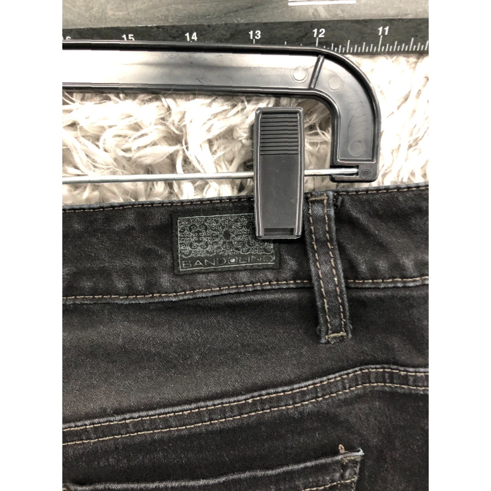 Vintage Bandolino Jeans Regular Size 8 Womens Dark Wash Black Denim High Rise Straight 5-Pocket Cotton Belt Loops Image: Bandolino Size 30" / US 8 / IT 44 - 6 Thumbnail