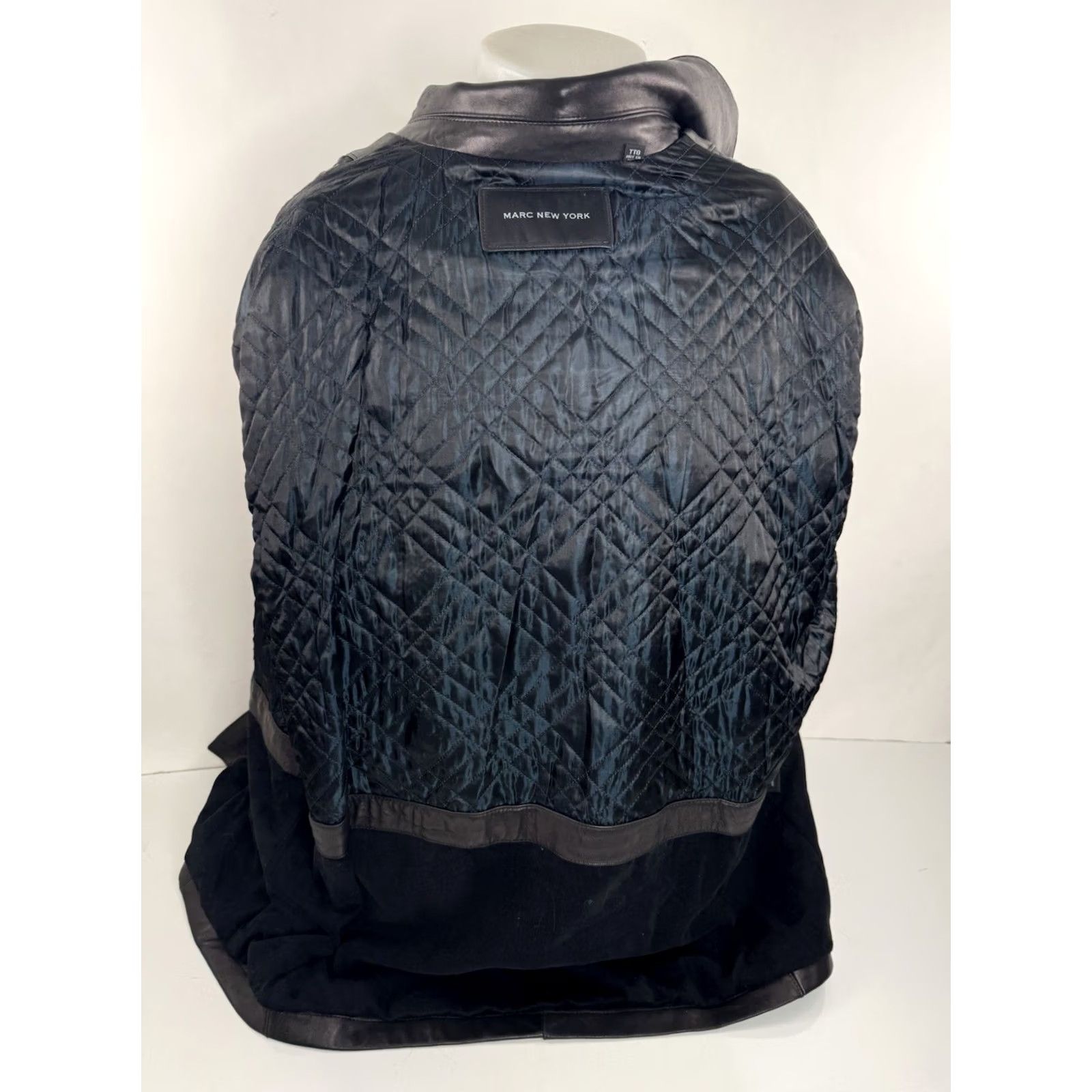 Vintage MARC New York - Supple Soft LEATHER Mens XXL Shoulder Pad Jacket - EXCELLENT Jacket Mens 2XL Black Leather 90s Style Size US XXL / EU 58 / 5 - 4 Thumbnail