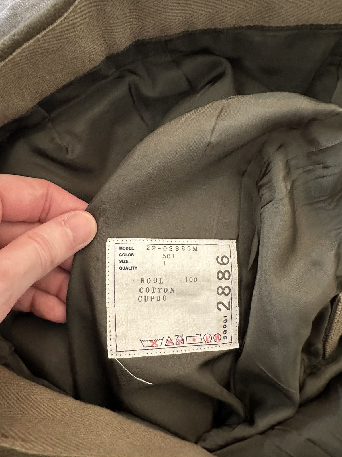 Sacai Sacai Cropped Wool Melton Trousers Size US 30 / EU 46 - 7 Thumbnail