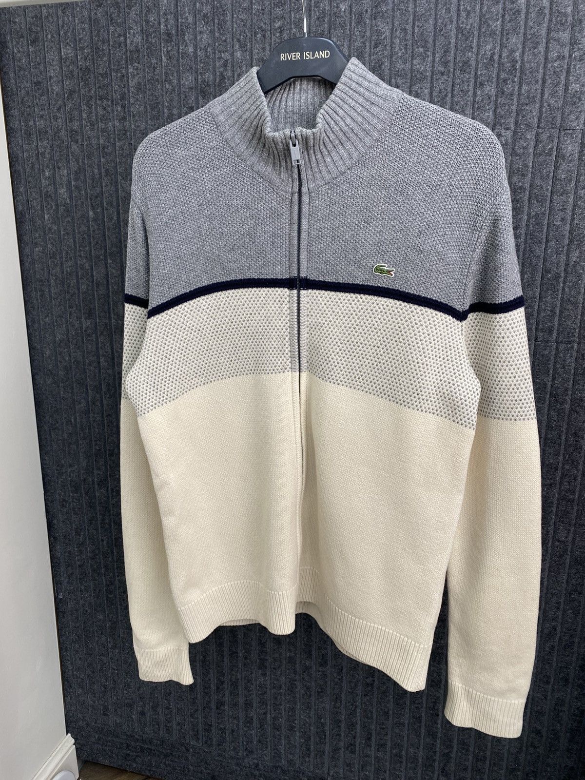 Lacoste Vintage Lacoste Full Zip Knit Jumper Size US M / EU 48-50 / 2 - 2 Thumbnail