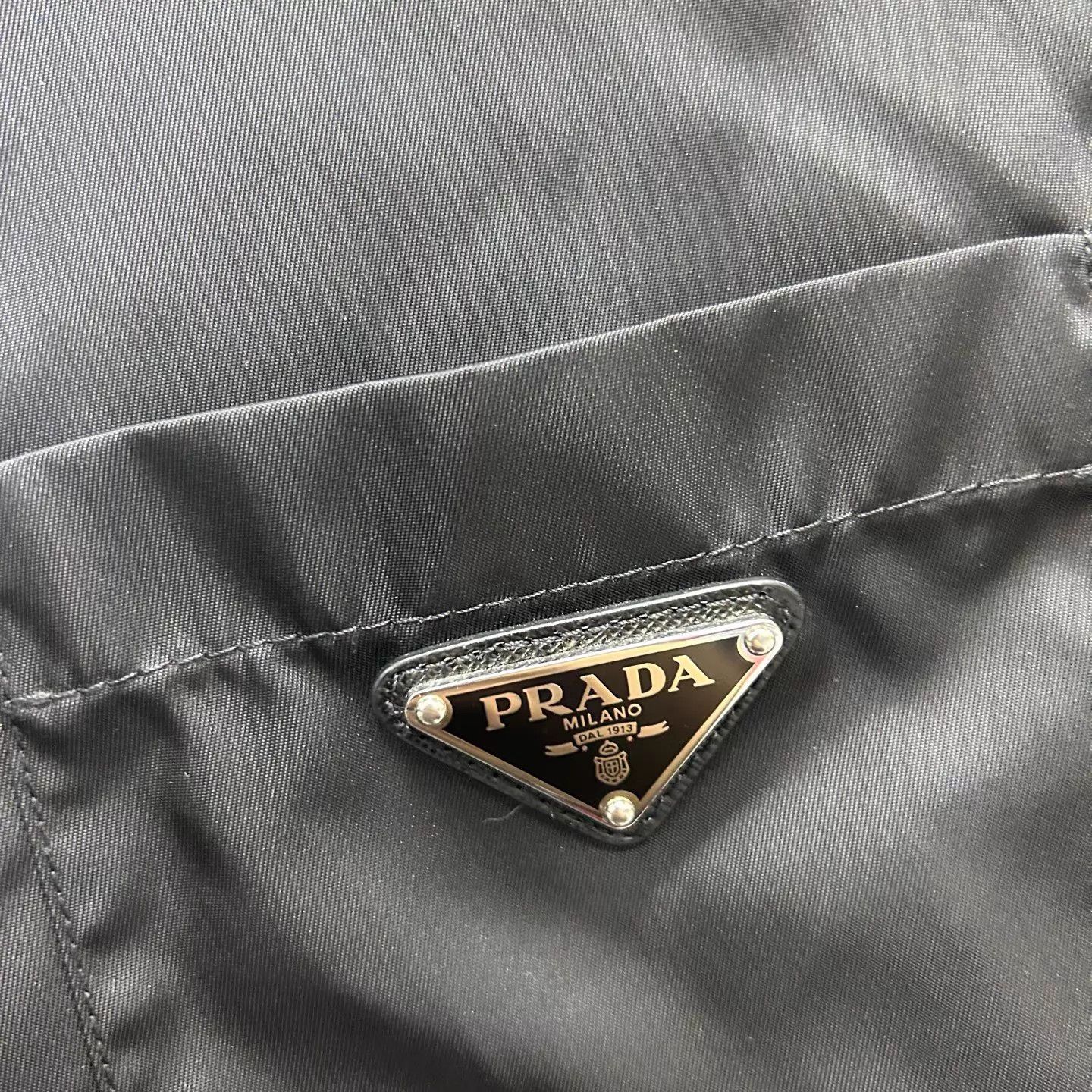Prada Prada Black Nylon SS Metal Triangle Logo 36 New Size XS / US 0-2 / IT 36-38 - 3 Thumbnail