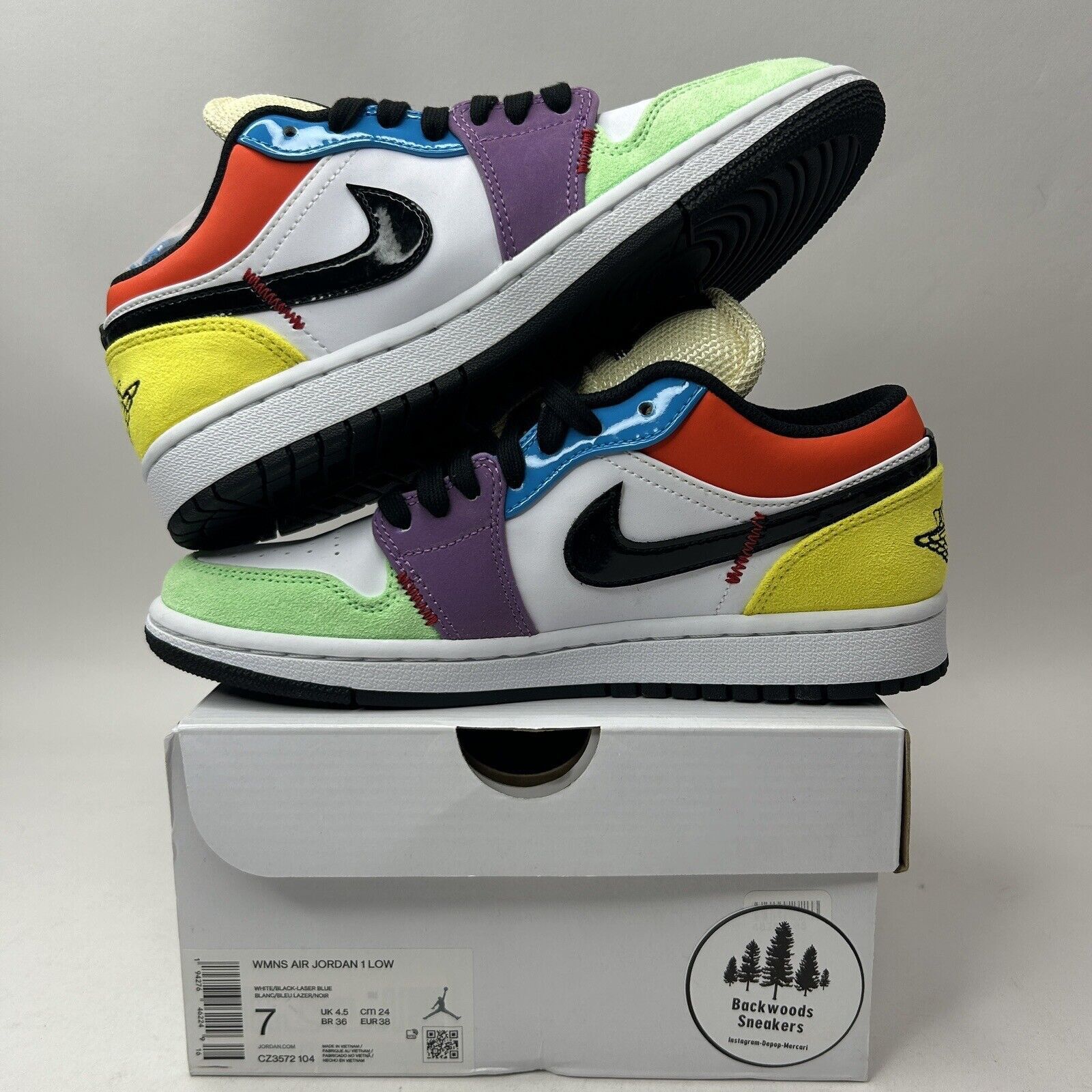 Nike Nike Shoes Air Jordan 1 Low SE WMNS “Lightbulb” 2023 Size US 7 / IT 37 - 3 Thumbnail
