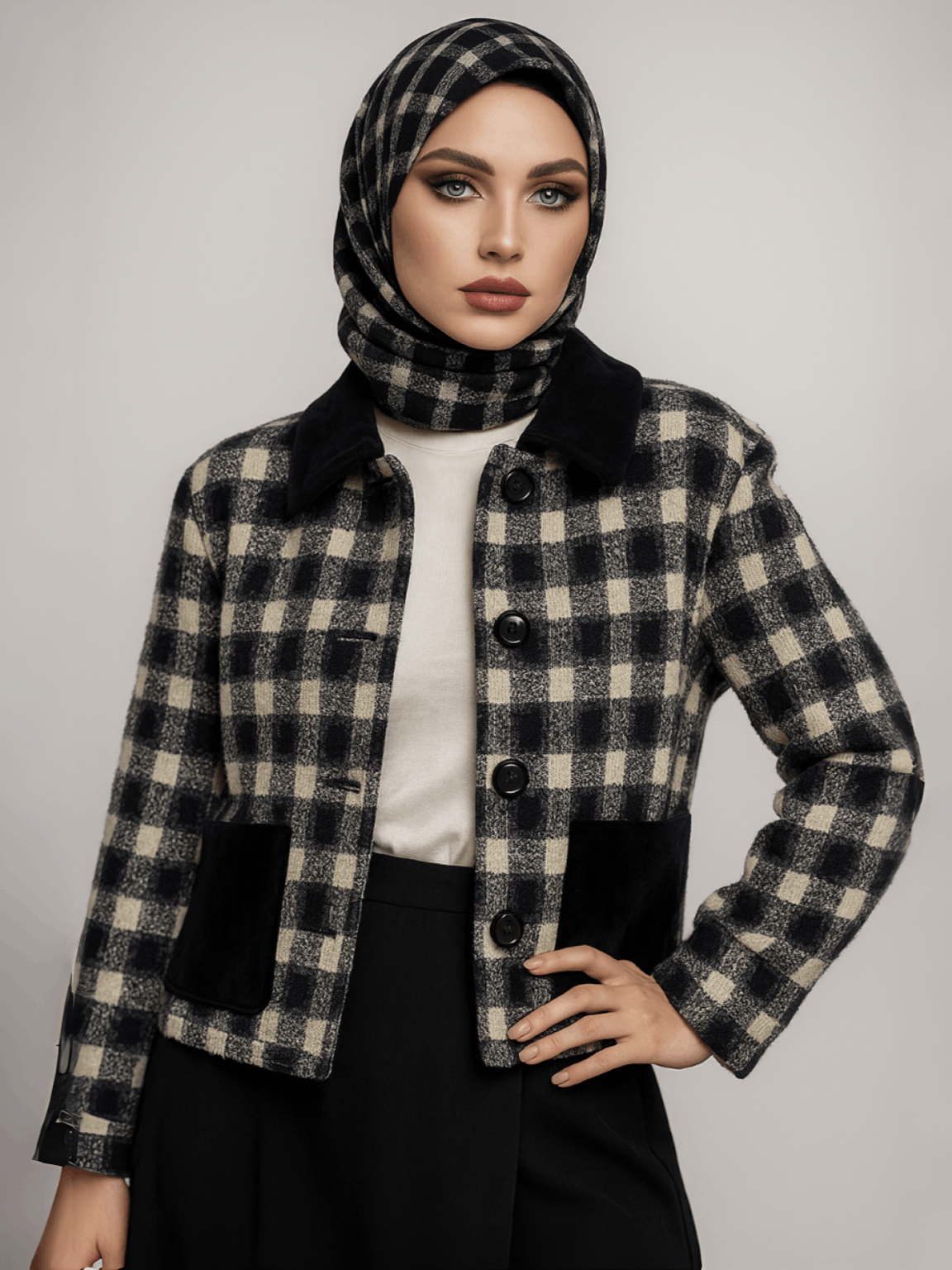 Givenchy Givenchy Black White Tartan Plaid Jacket Blazers Size M / US 6-8 / IT 42-44 - 1 Thumbnail