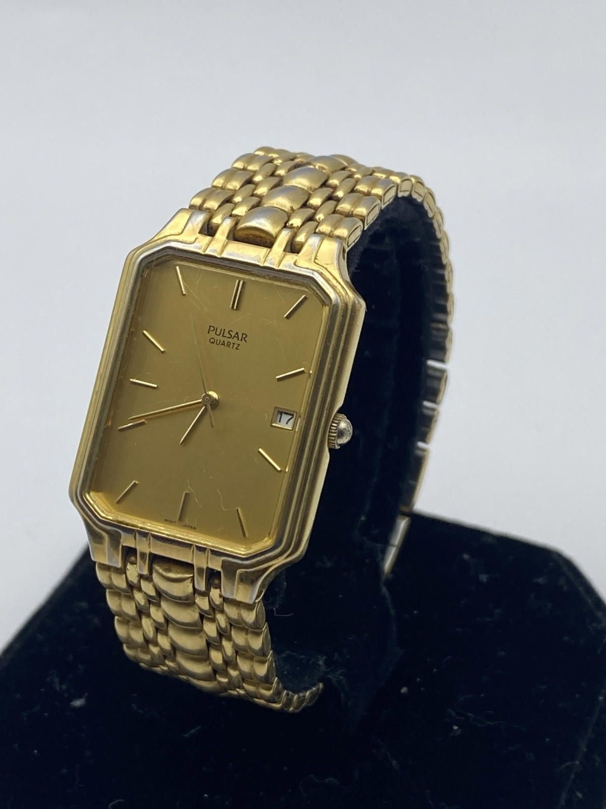 Pulsar Pulsar V722-X104 Date "Classic Rectangle Mens Watch Size ONE SIZE - 3 Thumbnail