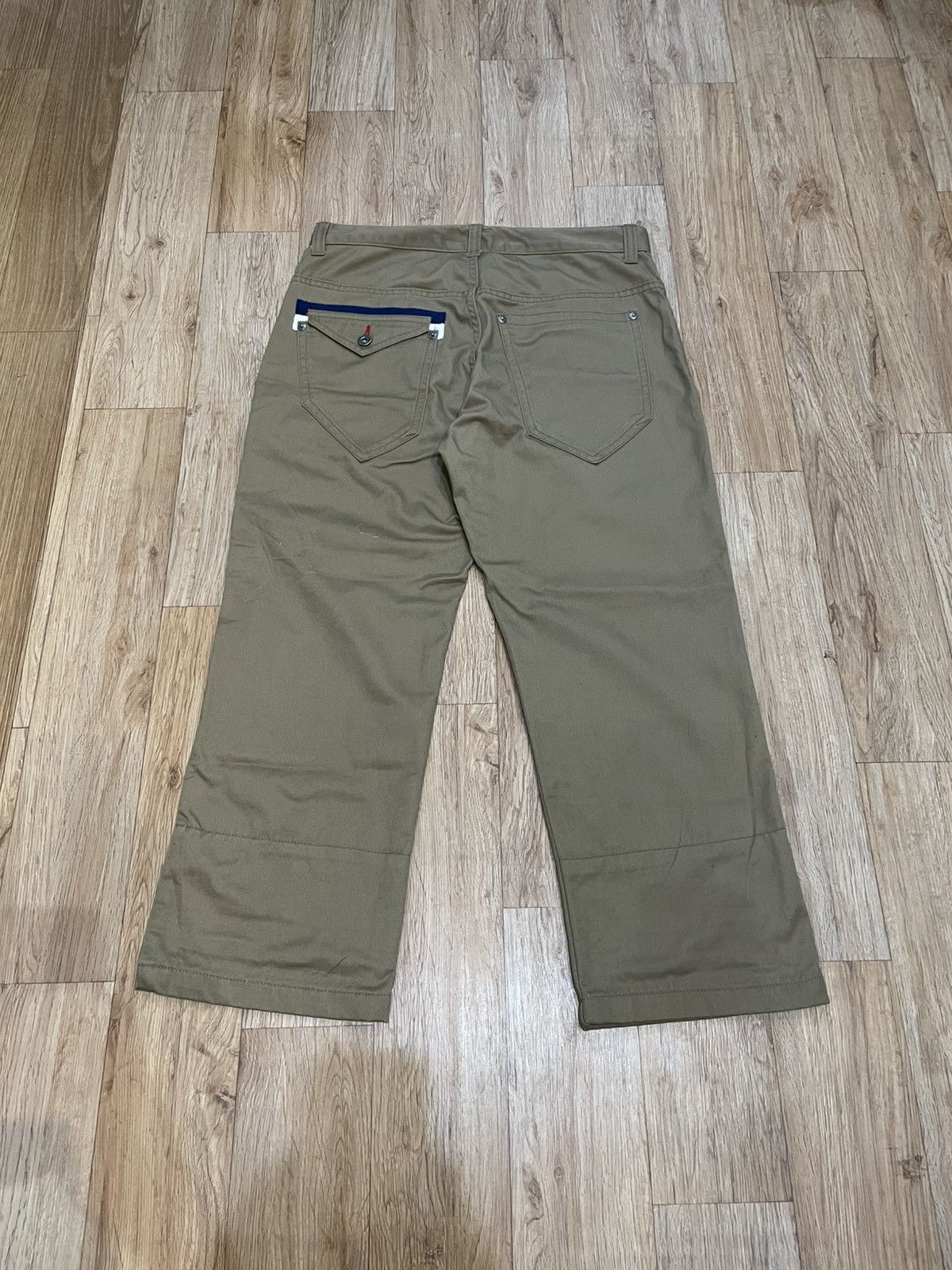 Japanese Brand Nylaus Veterano Waist Cropped Pants Y2K Avant Garde Size US 31 - 6 Thumbnail