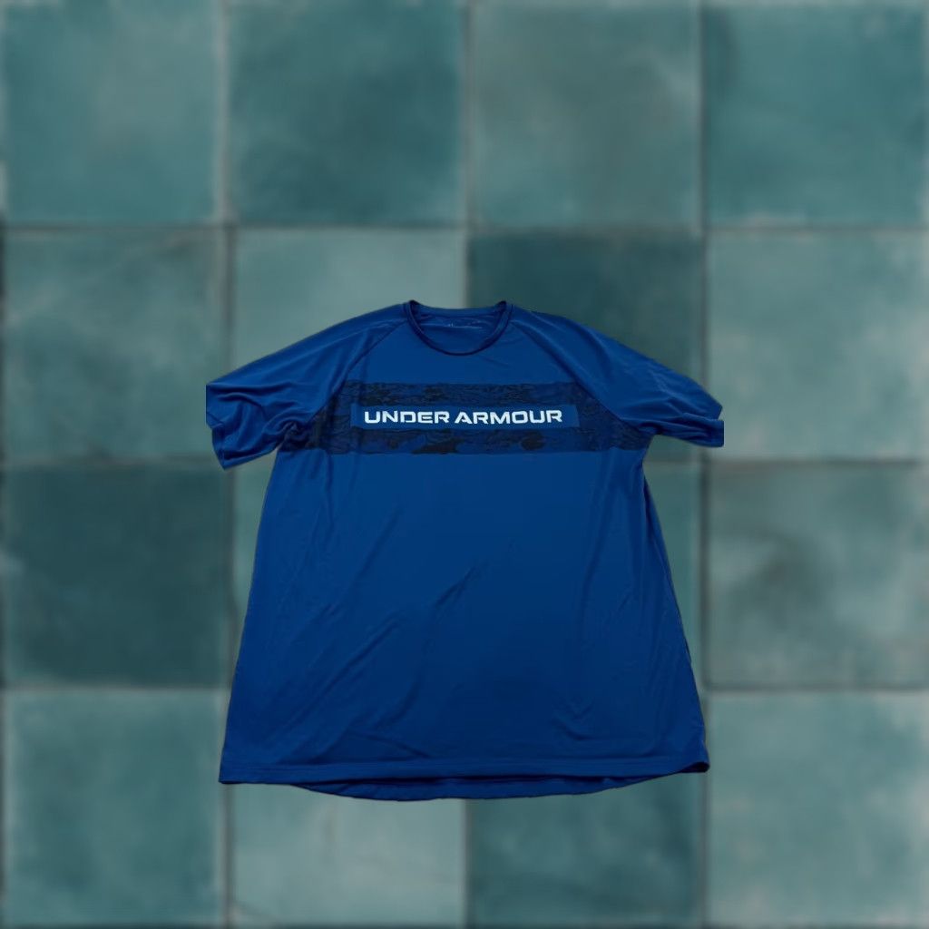 Under Armour Under Armour Shirt Mens XL Blue HeatGear Tech 2.0 Short Sleeve Tee Boxed Camo Crew Neck Pullover Tee Mens XL Blue HeatGear Tech 2.0 Shirt Size US XL / EU 56 / 4 - 1 Thumbnail