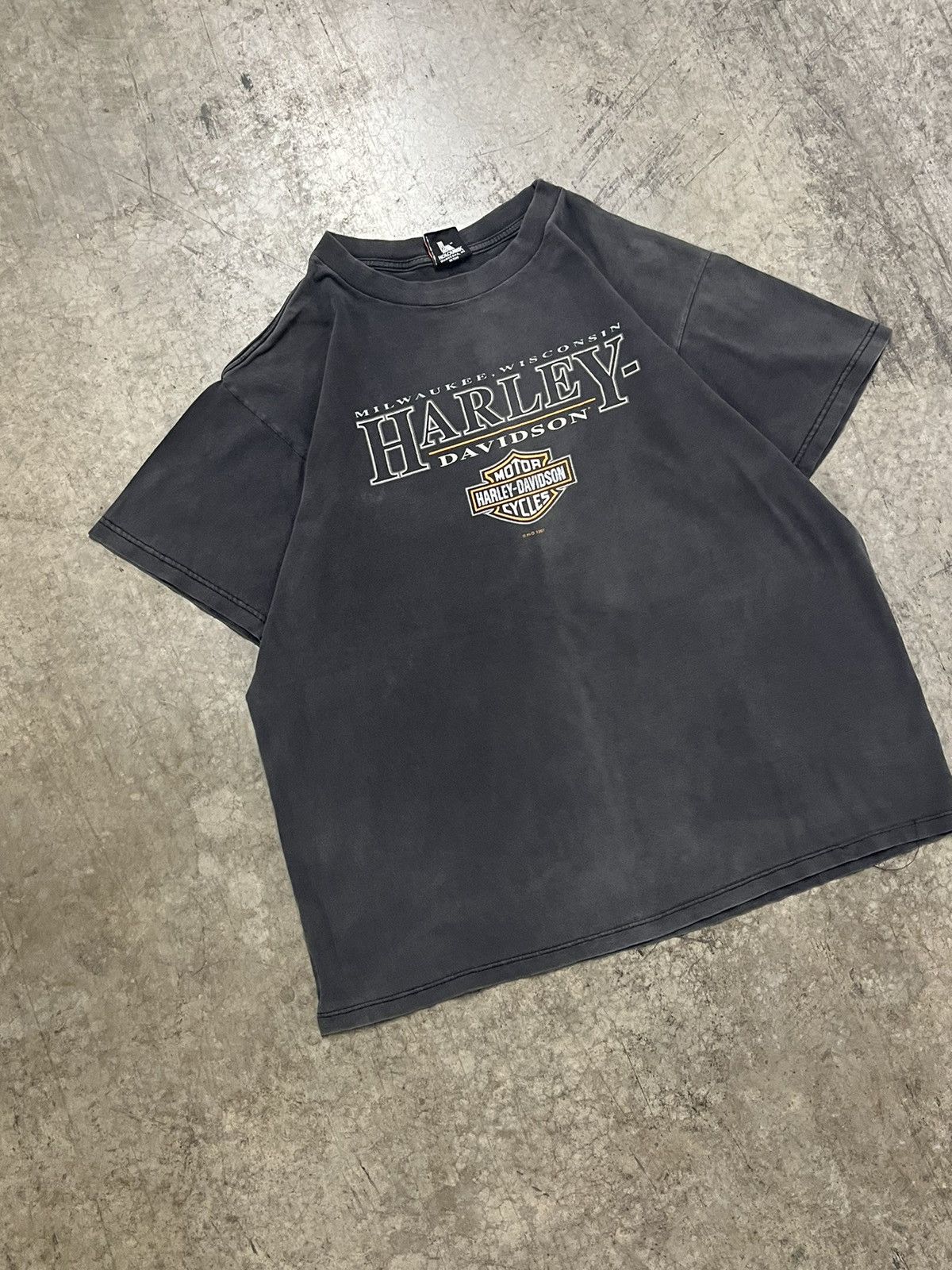 Harley Davidson × Vintage Harley Davidson vintage 90s perfectly sun faded tee shirt Size US XL / EU 56 / 4 - 2 Thumbnail