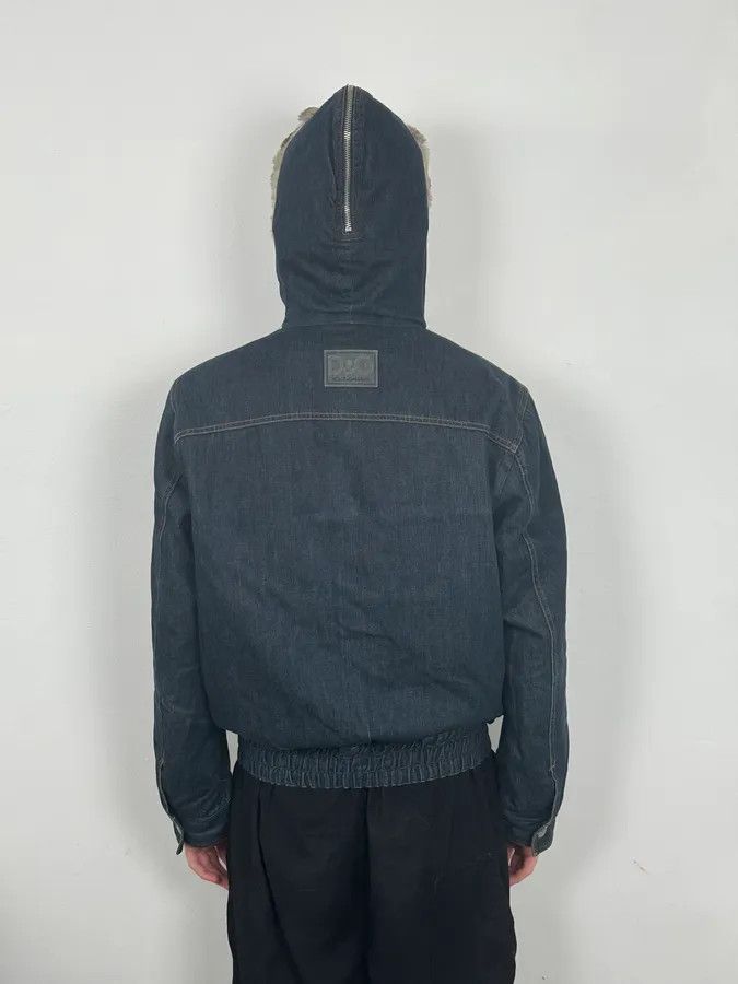 Dolce & Gabbana AW2003 Dolce & Gabbana Navy Denim Fur Hood Jacket Size US M / EU 48-50 / 2 - 5 Thumbnail