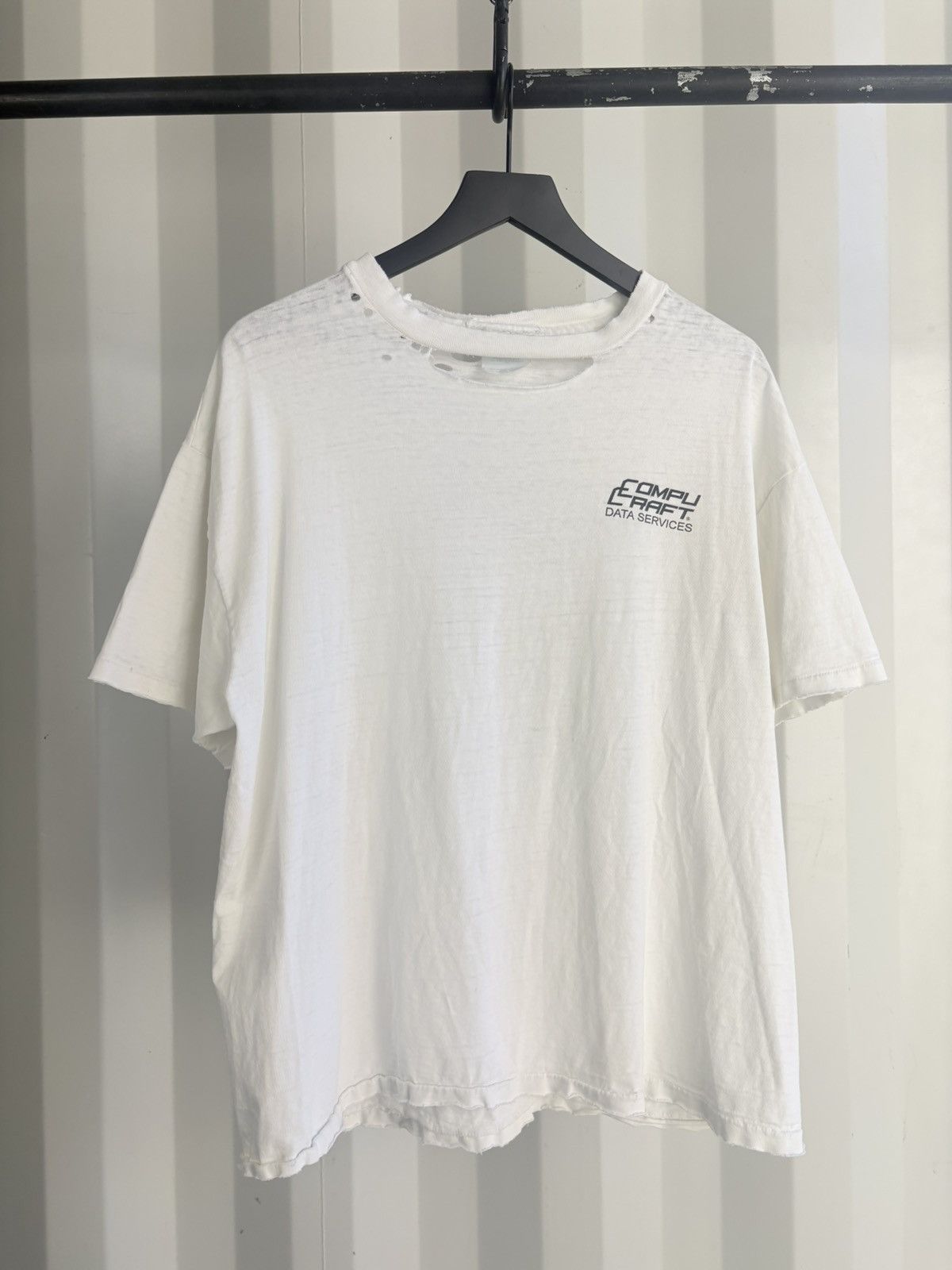 Vintage Thrashed Taxation Frustrations Faded Distressed Shirt GRUNGE Size US L / EU 52-54 / 3 - 2 Thumbnail