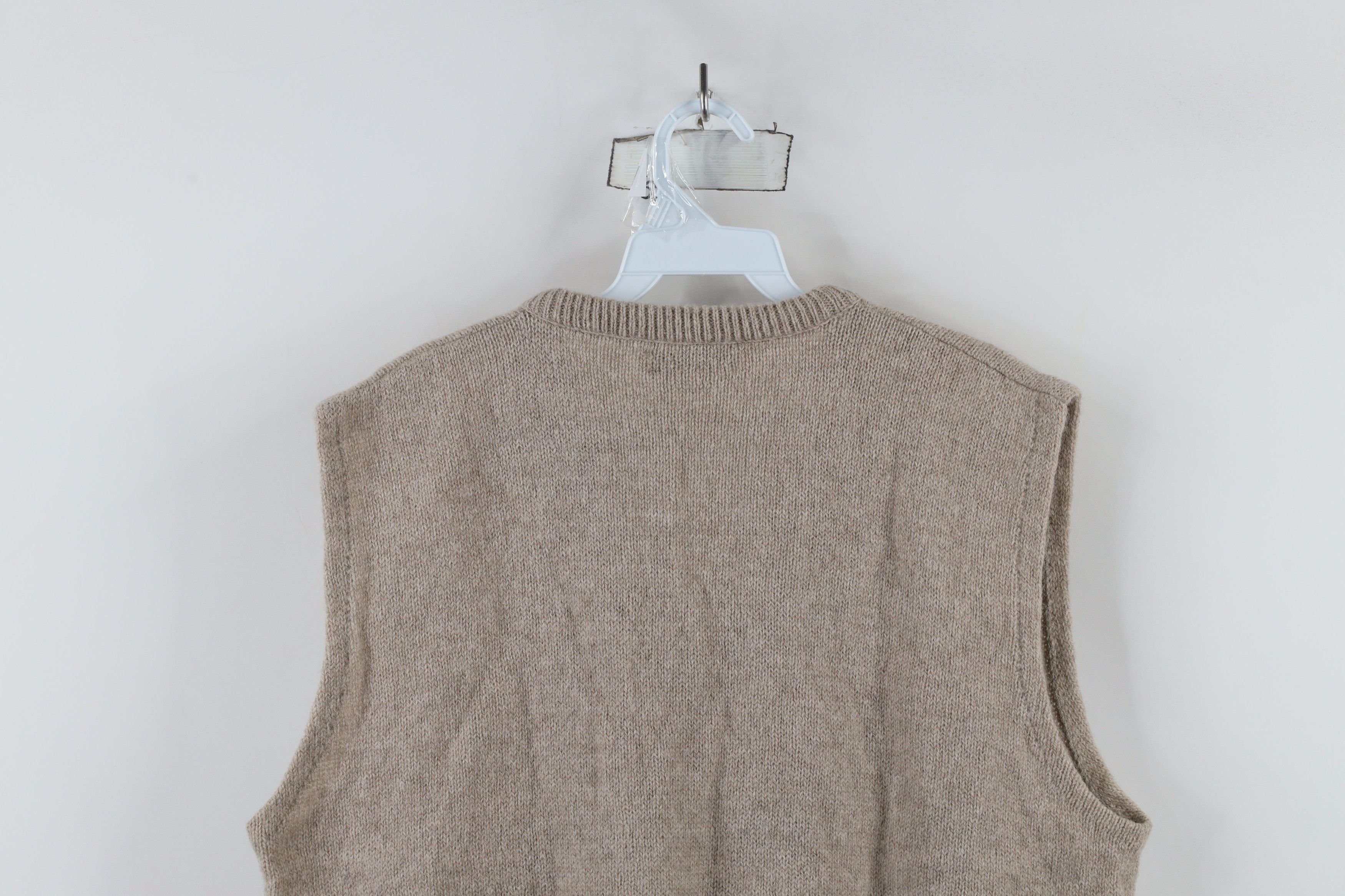 Vintage Vintage 70s Streetwear Blend Knit Sweater Vest Beige USA Size US L / EU 52-54 / 3 - 8 Thumbnail