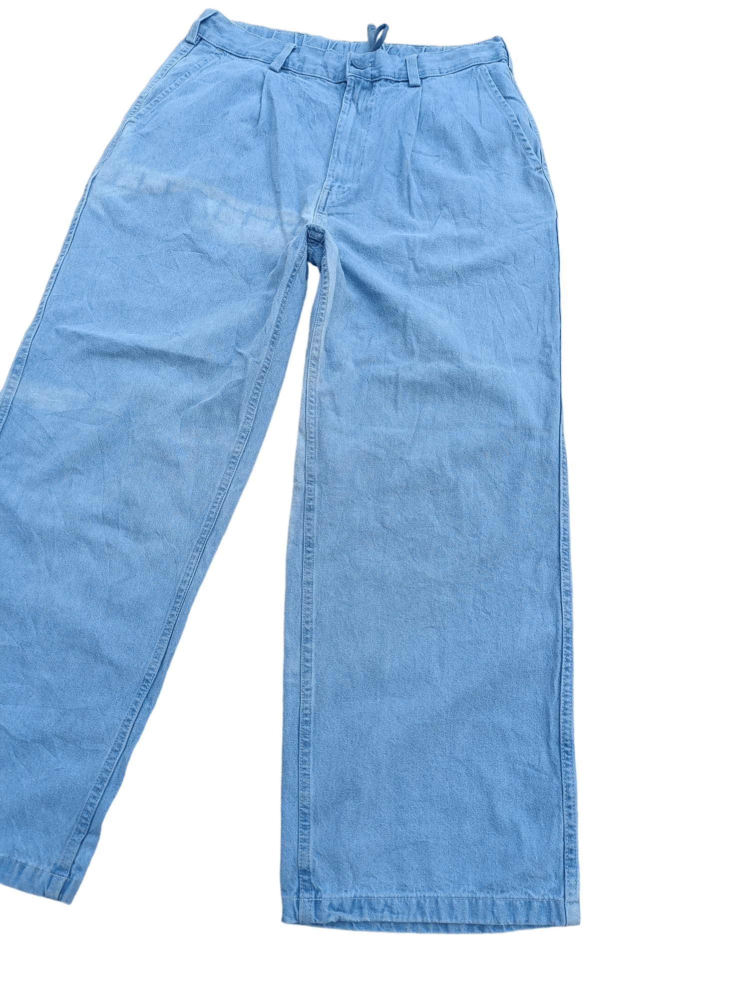 Japanese Brand Vintage Japanese Gu Baggy Style Flare Jeans 30x30 Size US 32 / EU 48 - 2 Preview