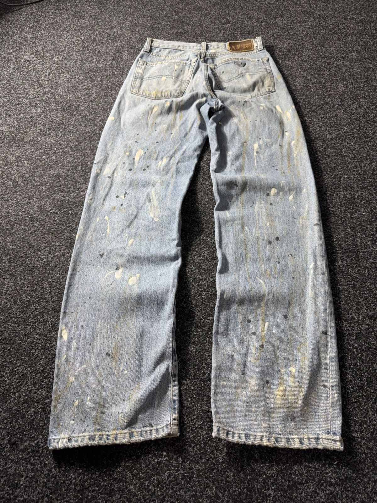 Armani × Vintage Vintage 90s Distressed Armani Jeans Baggy Pocket Logo Size 29" - 10 Thumbnail