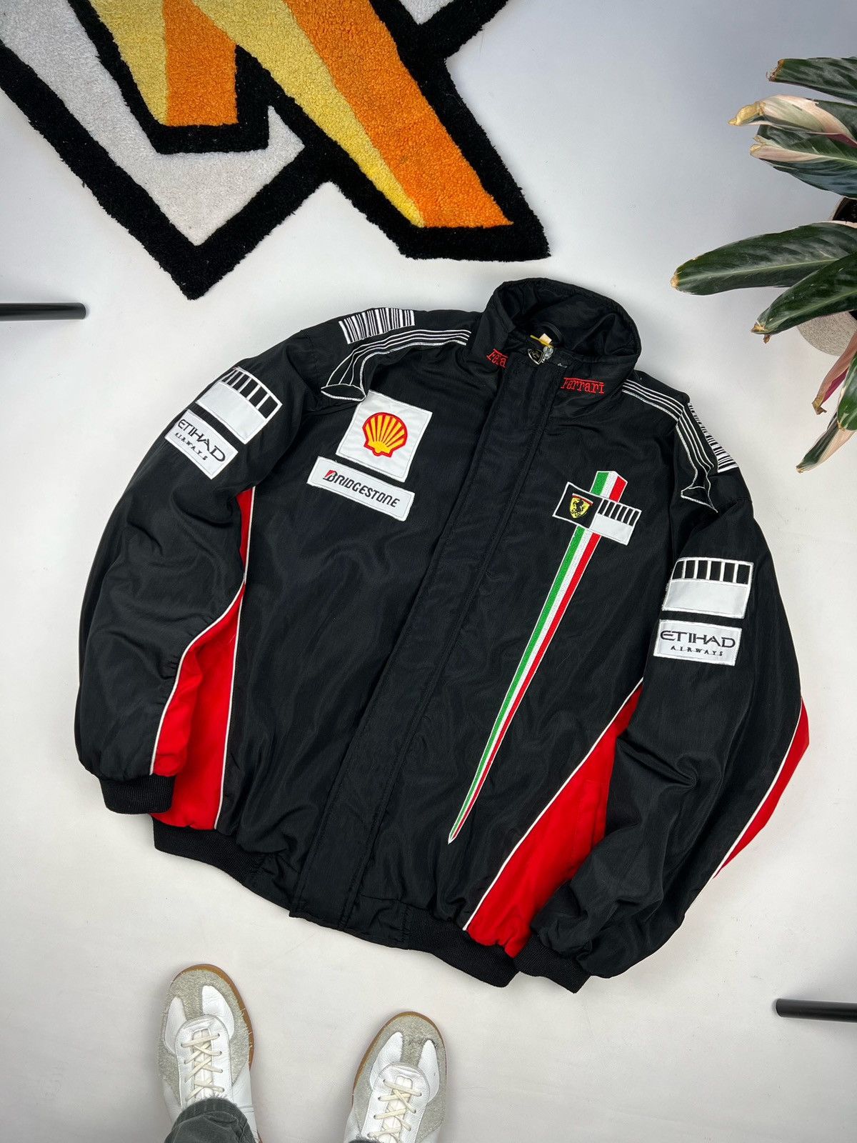 image of Vintage Ferrari F1 Jacket in Red, Men's (Size 2XL)