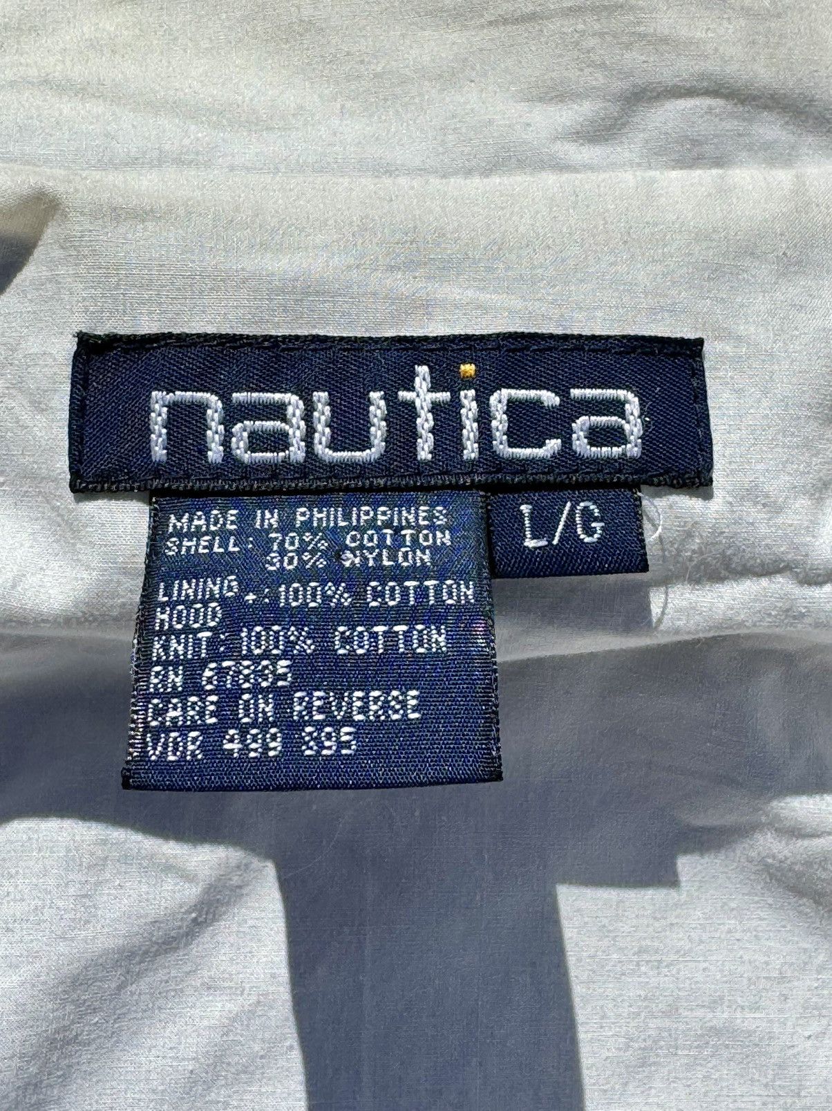 90'S NAUTICA sailing jacket, men's XL size Nylon navy blue type Vintage Second Hand