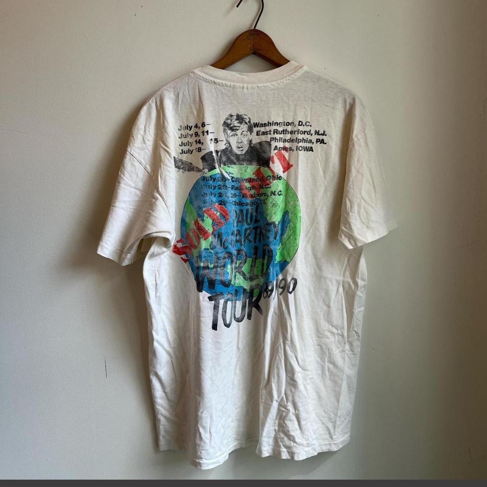 Hanes 1989 Paul Mccartney Tour Tshirt Size US XL / EU 56 / 4 - 3 Thumbnail