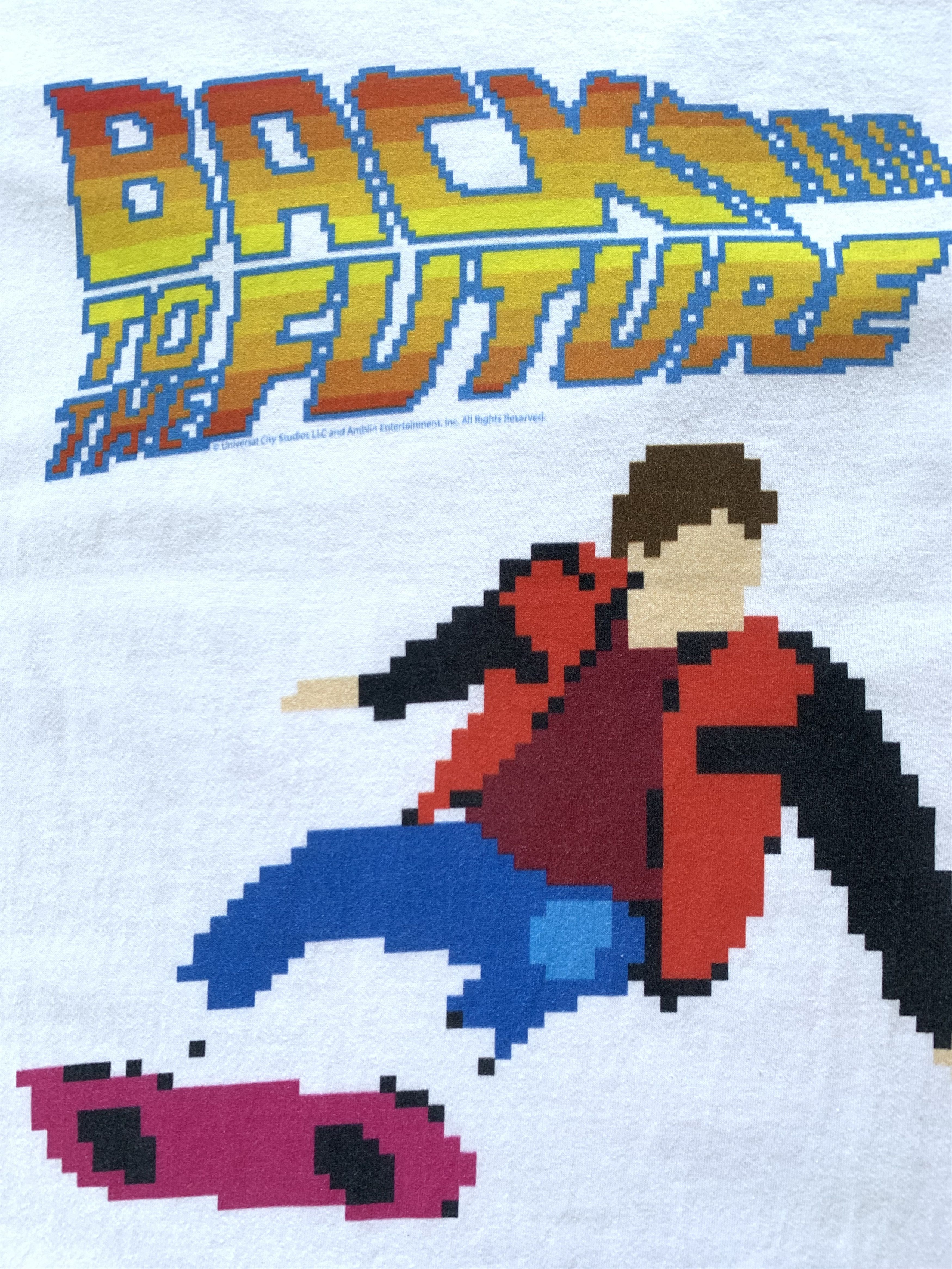 Universal Studios Back To The Future White Printed T Shirt Size US M / EU 48-50 / 2 - 5 Thumbnail