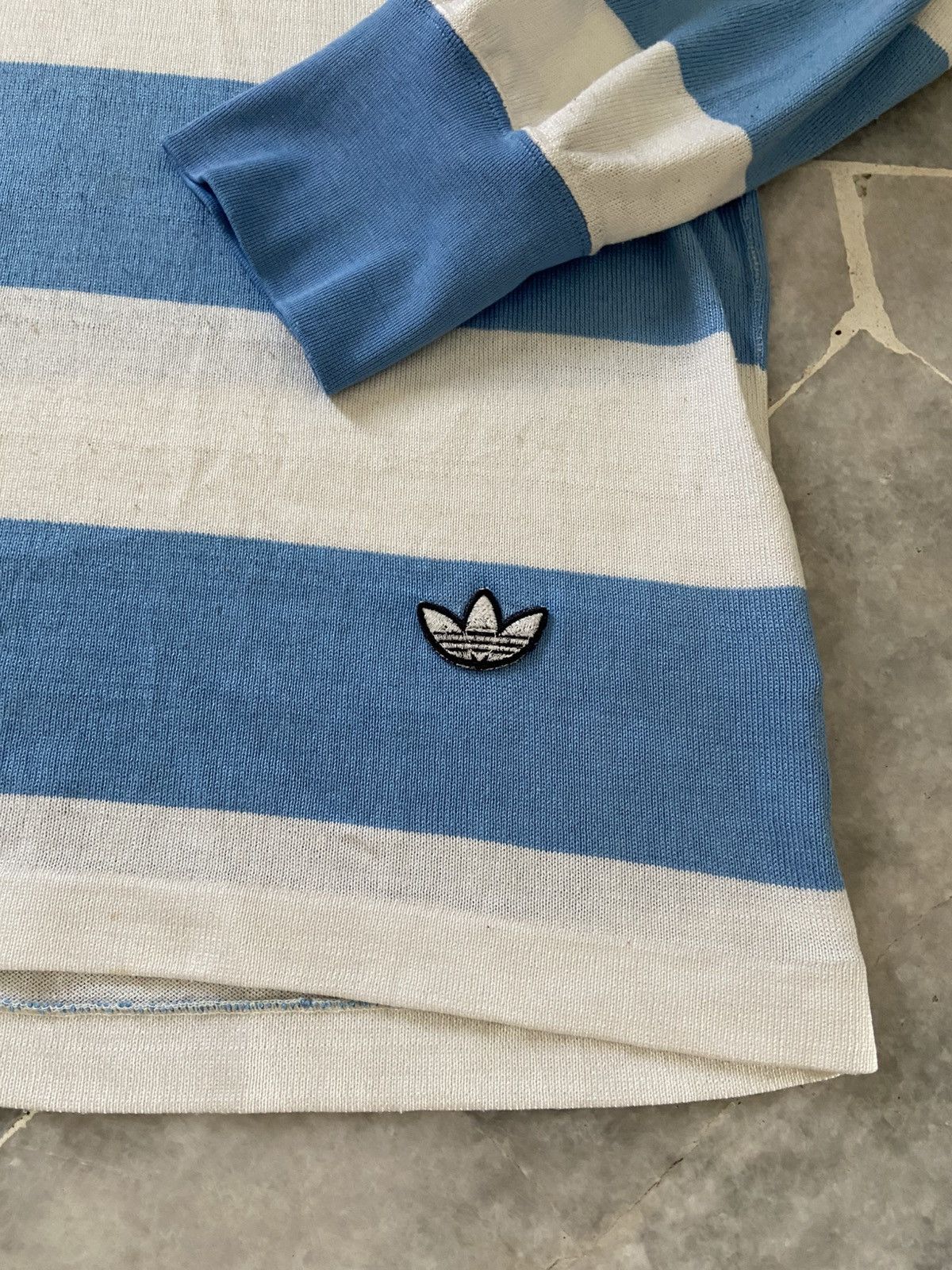 Adidas Vintage Adidas Rugby Jersey Striped Polo Shirt Size US M / EU 48-50 / 2 - 2 Thumbnail
