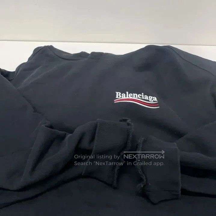 Balenciaga Balenciaga Black Logo Hooded Sweatshirt for Men. Size US XL / EU 56 / 4 - 4 Thumbnail