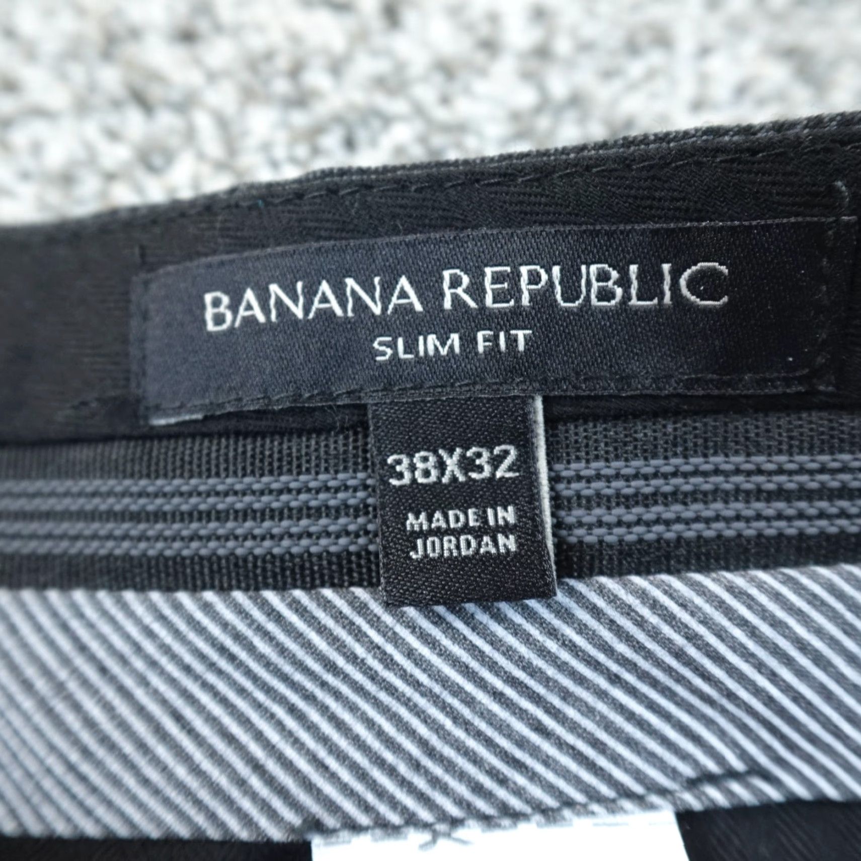 Banana Republic Pants Mens 38X32 Gray Wool Chino Dress Slacks Stretch Slim  Straight Front Business Casual