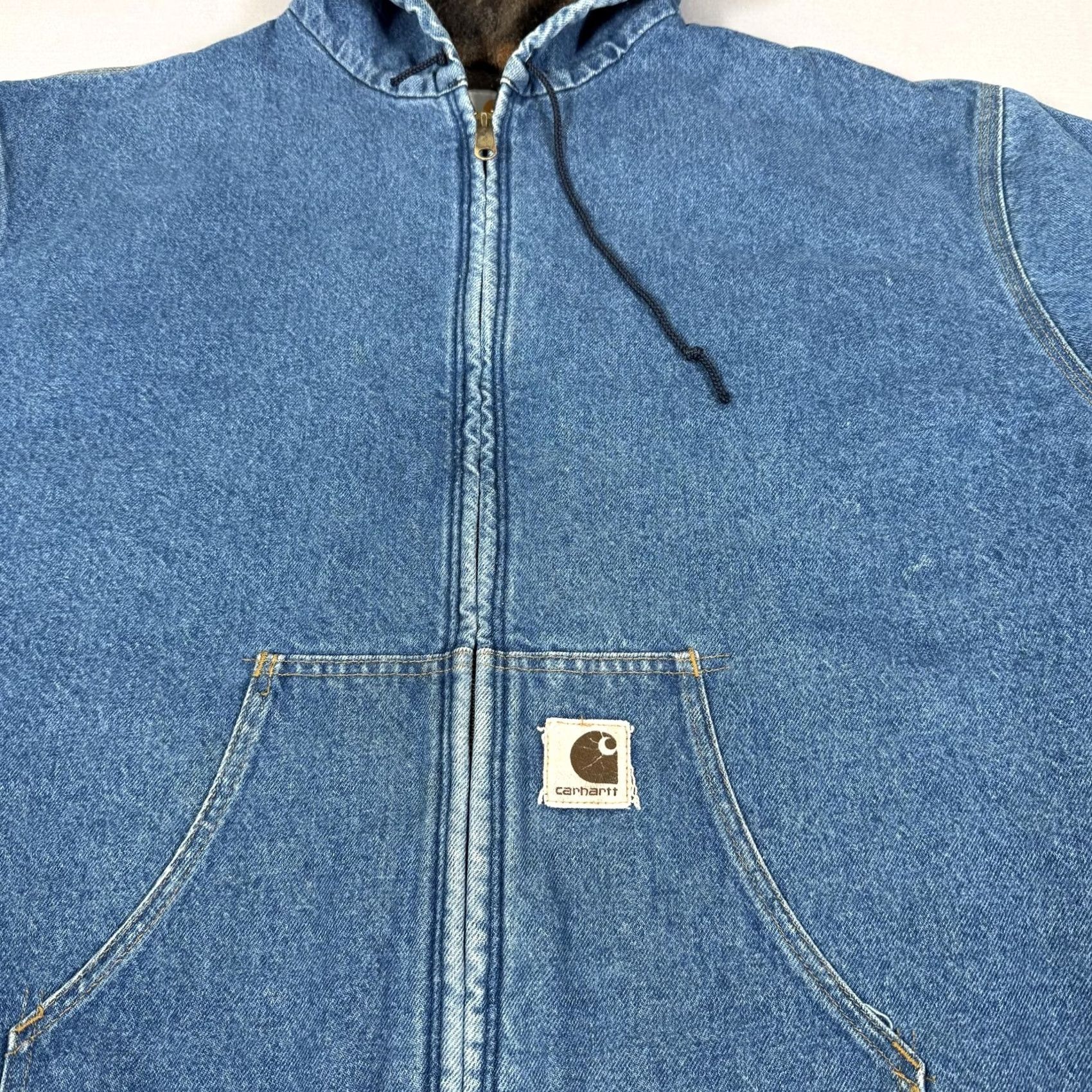 Carhartt VINTAGE Carhartt Jacket Mens 4XL Blue Denim Blanket Lined Active 90s Womens? Size US XXL / EU 58 / 5 - 3 Thumbnail