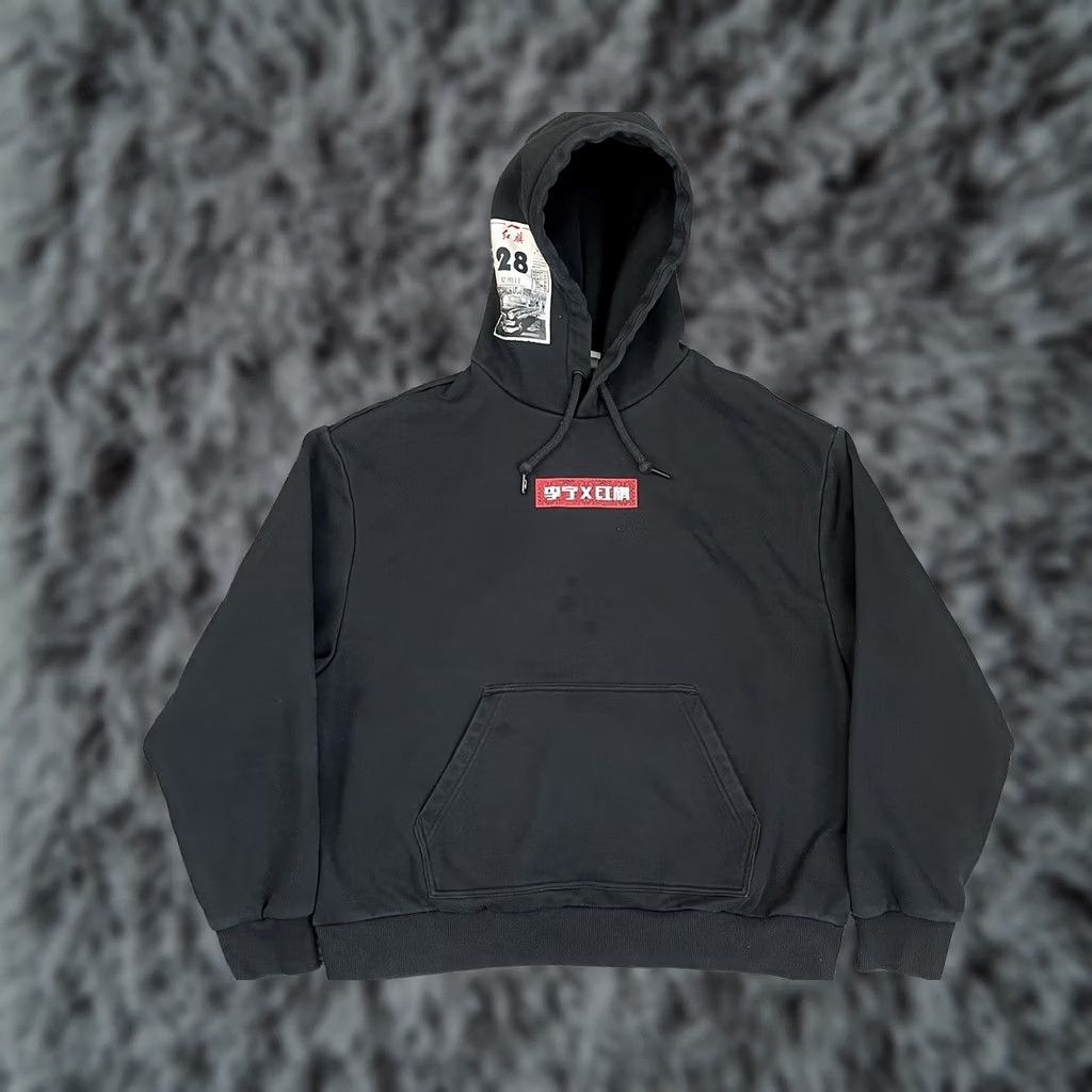 Li-Ning Li Ning Hongqi Car Sweatshirt Mens XL Red Flag Streetwear Pocket Hoodie Crew Neck Black Size US XL / EU 56 / 4 - 1 Thumbnail