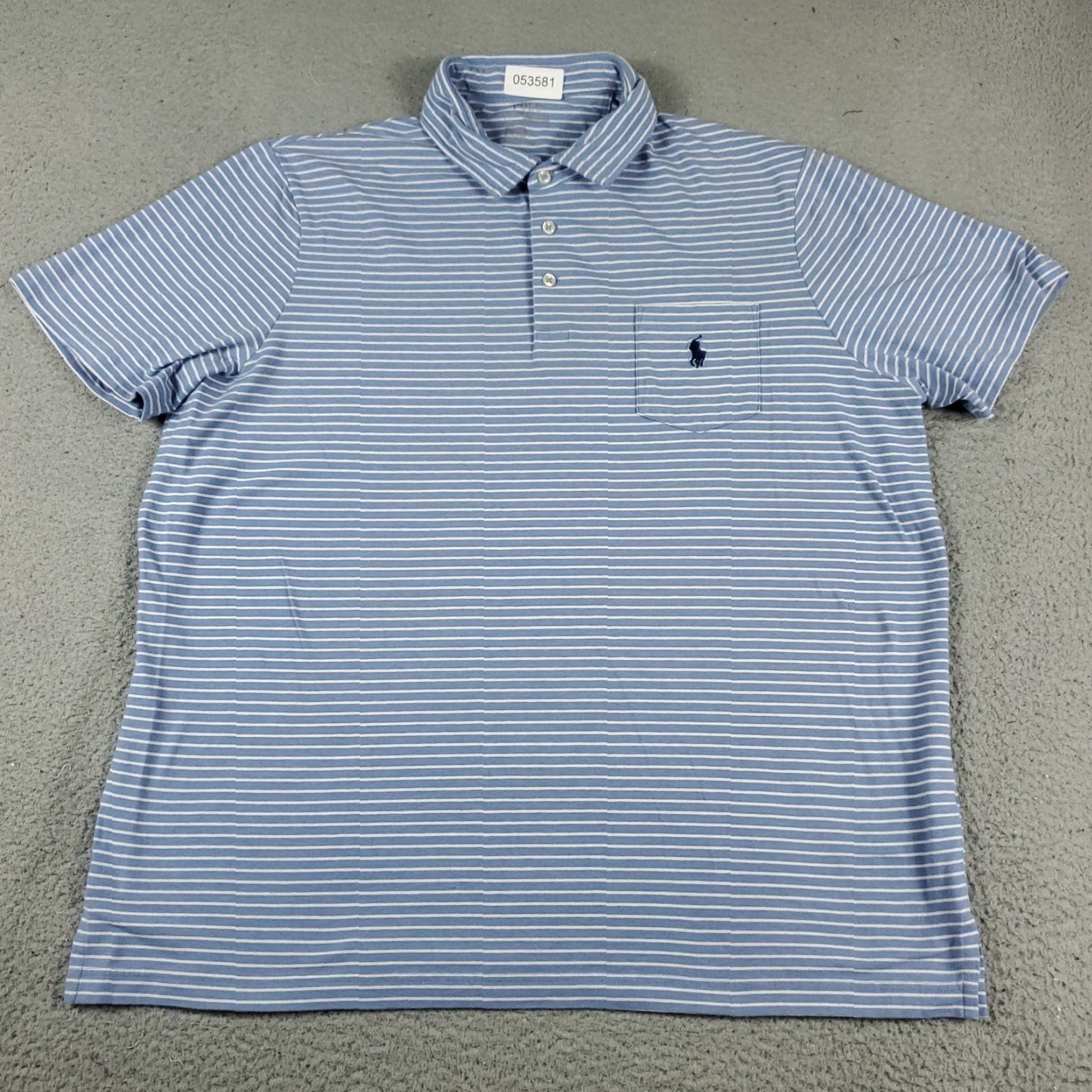 Ralph Lauren RALPH LAUREN Polo Shirt Mens XL Blue Striped Casual Short Sleeve Preppy Size US XL / EU 56 / 4 - 2 Thumbnail
