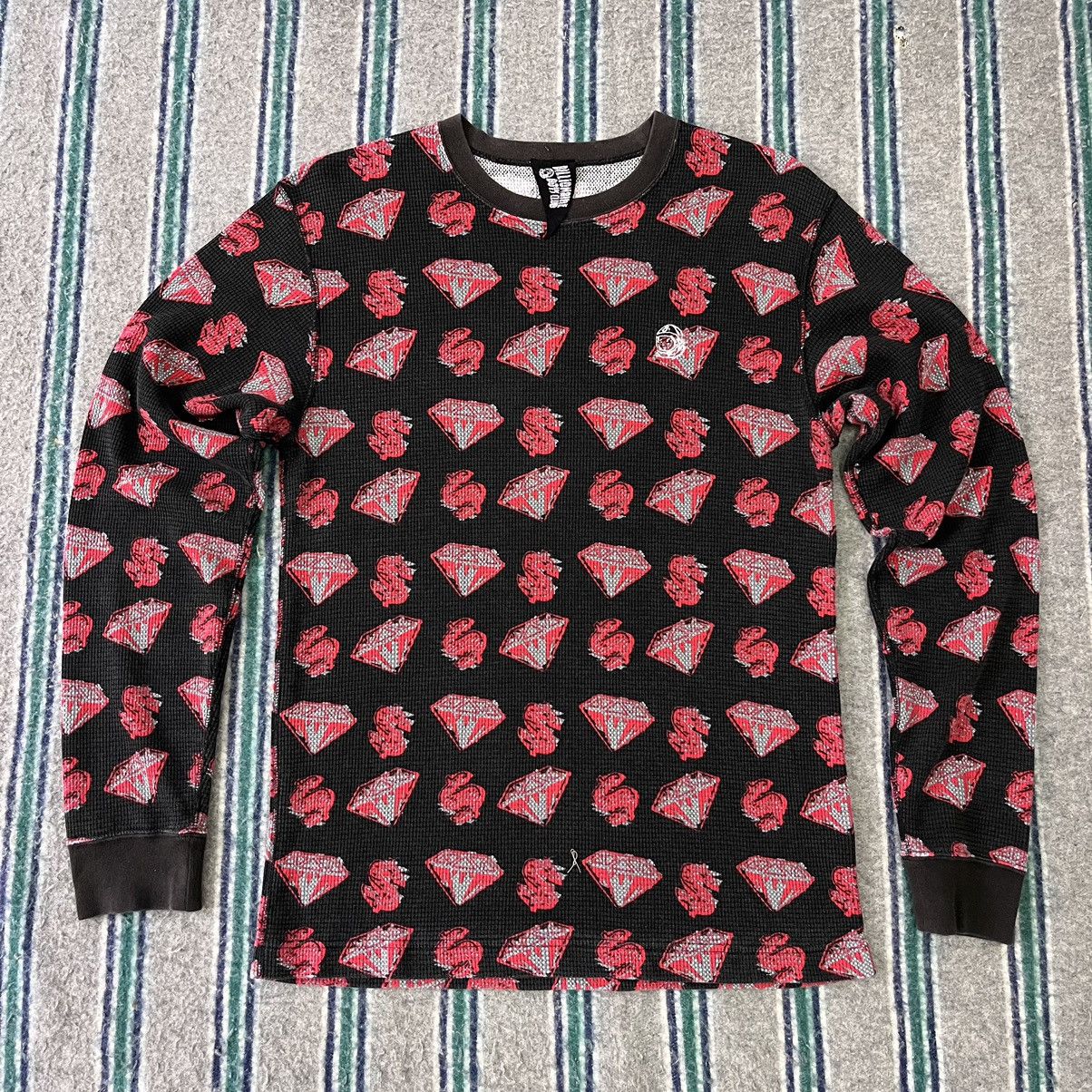 Billionaire Boys Club BBC Dollar & Diamond Waffle Crewneck. Size US L / EU 52-54 / 3 - 6 Thumbnail