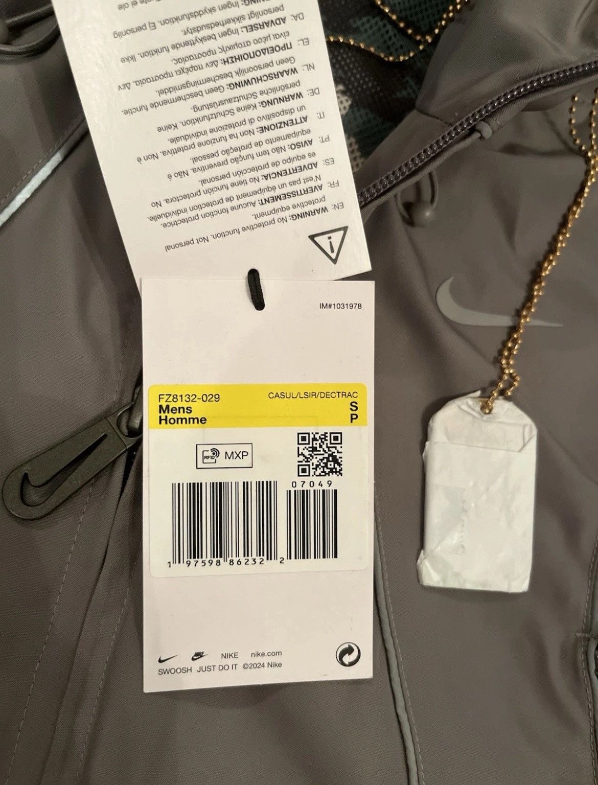 Corteiz × Nike Nike x Corteiz NRG Gully Grey Track Jacket - Size S Size US S / EU 44-46 / 1 - 14 Thumbnail