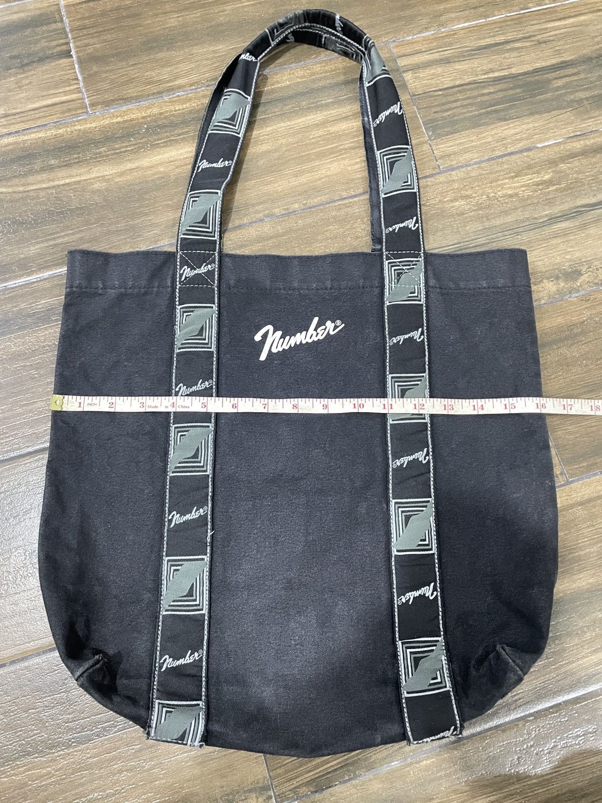 Japanese Brand × Number (N)ine Number by Number nine black faded tote bag Size ONE SIZE - 3 Thumbnail