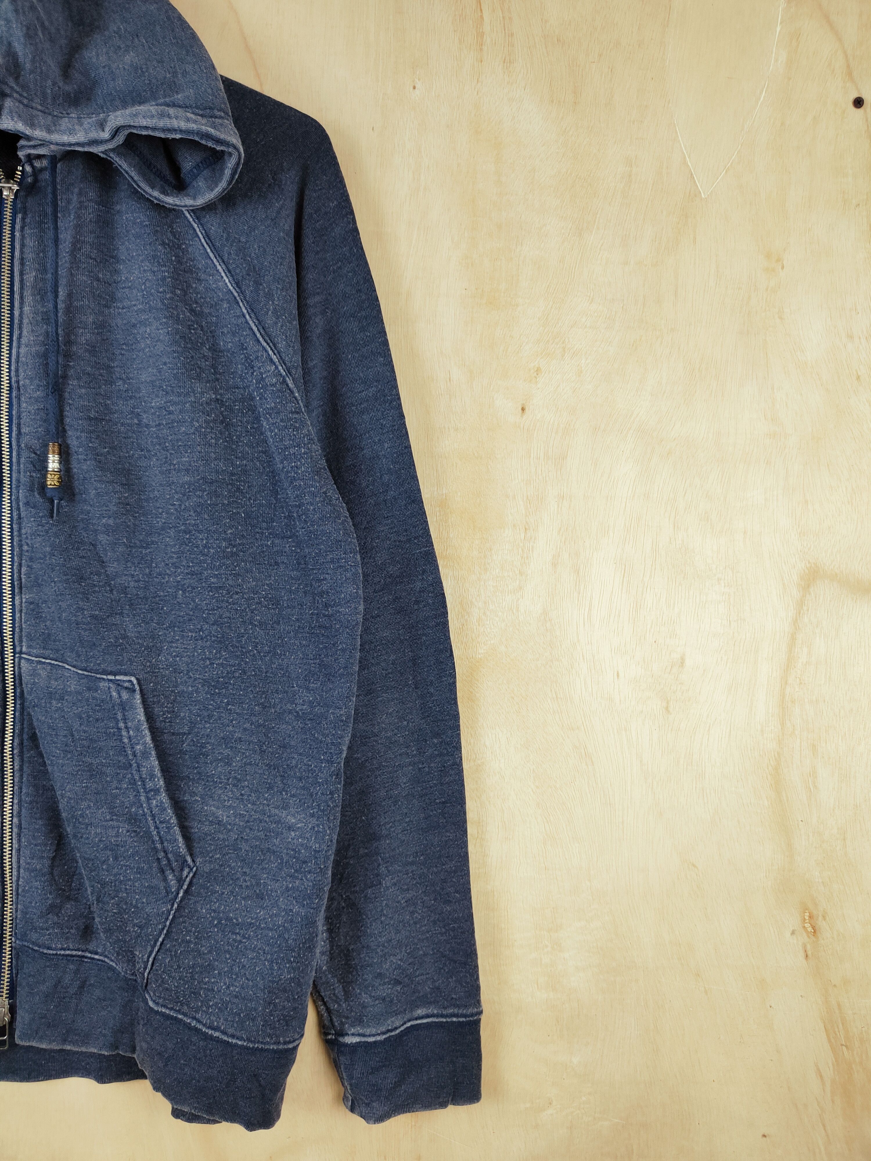Japanese Brand × Vintage Vintage Beams Dark Blue Faded Hoodie Sweaters Size US L / EU 52-54 / 3 - 5 Thumbnail