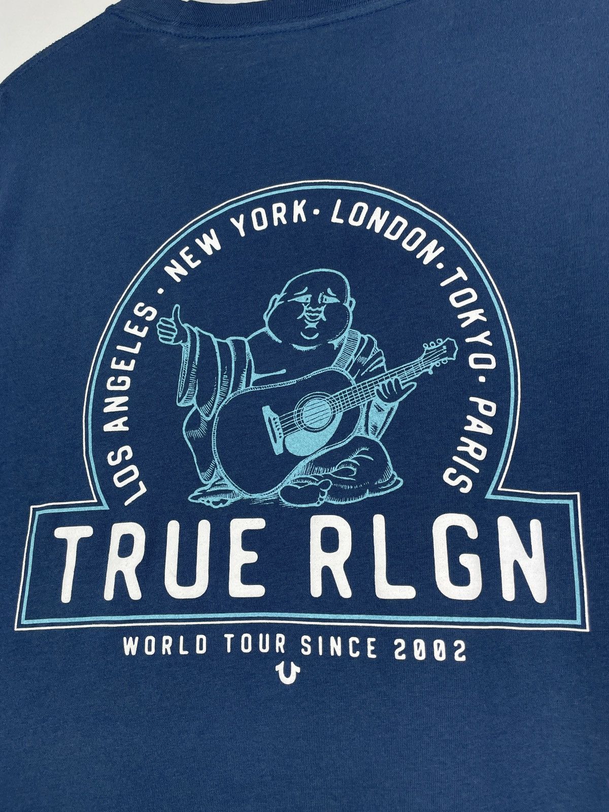True Religion × Vintage True Religion Buddha Big Logo T-shirt Size US L / EU 52-54 / 3 - 6 Thumbnail