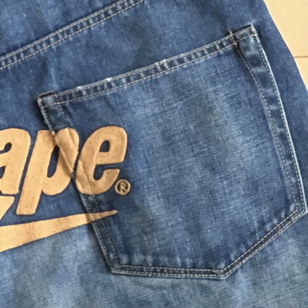 Bape BAPE STA Embroidered Denim Shorts a bathing ape star ★size L Size US 34 / EU 50 - 5 Thumbnail
