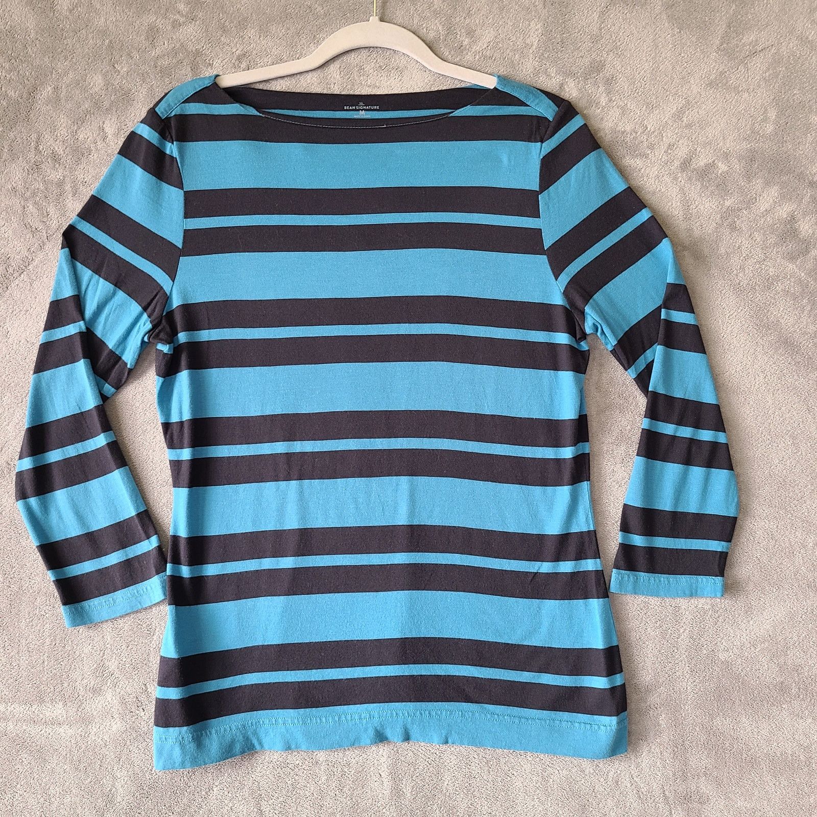 L.L. Bean LL Bean Signature Striped Shirt M Blue/Black Size M / US 6-8 / IT 42-44 - 1 Thumbnail