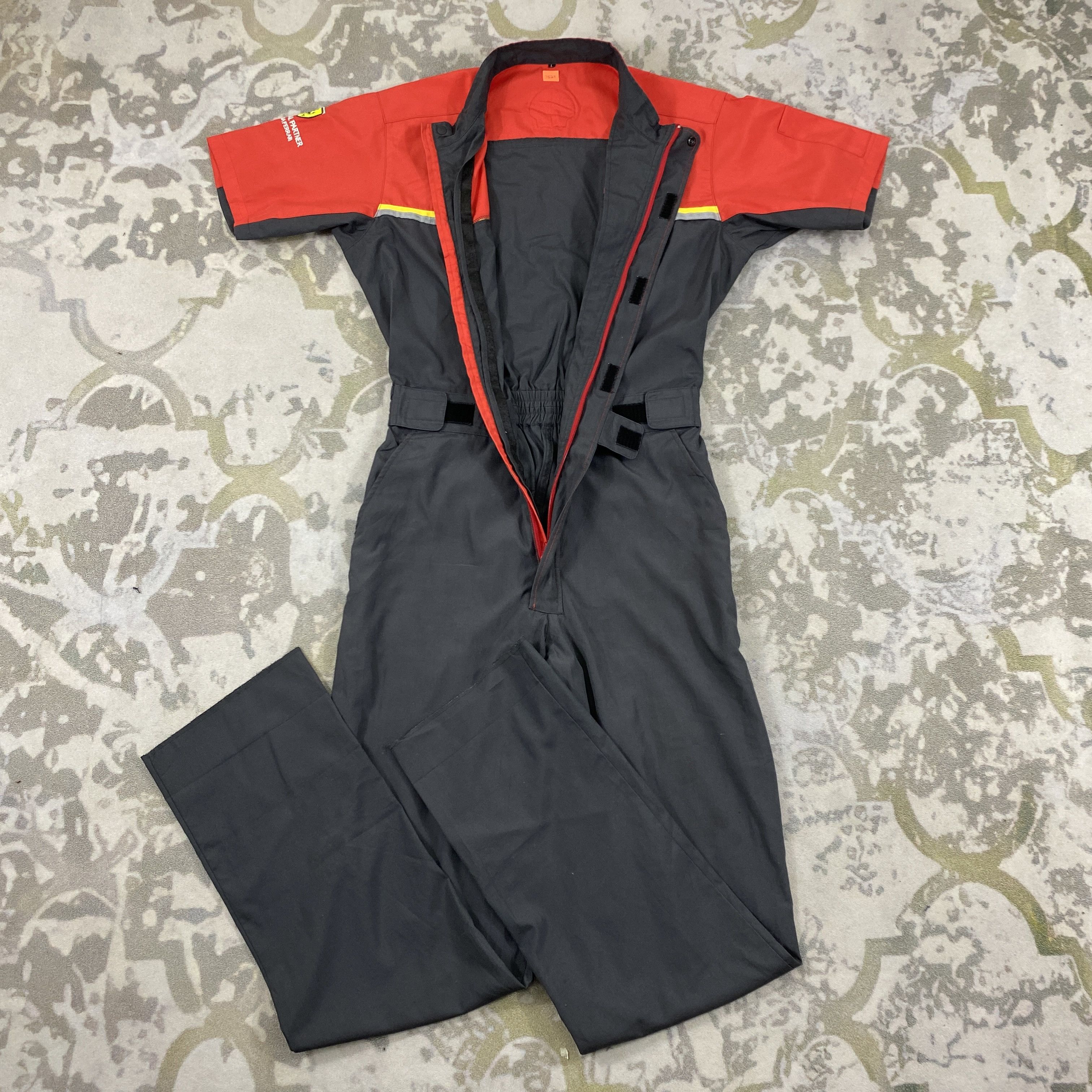 Ferrari Vintage FERRARI X SHELL HELIX Zipper Jacket Coverall- J527 Size US 31 - 3 Thumbnail