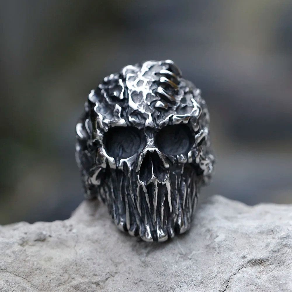 Jewelry Devil Skull Ring Streetwear Jewelry Fashion Gift Size ONE SIZE - 6 Thumbnail