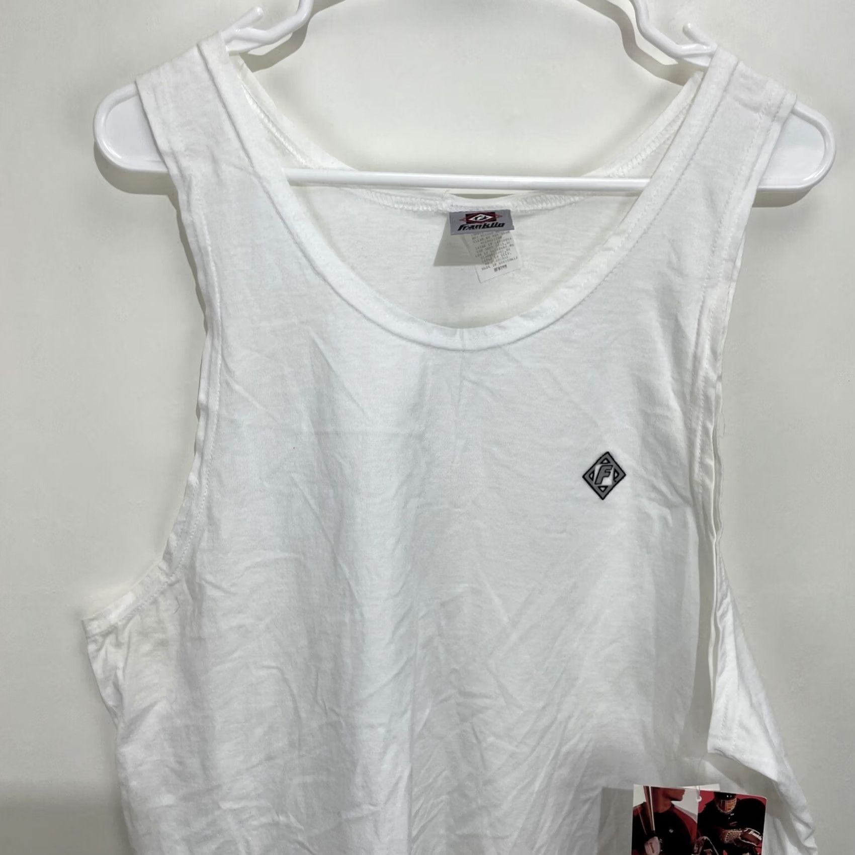 Vintage VINTAGE Franklin Sports Sleeveless Shirt Tank Top White M Medium Basketball 90s Mens Sleeveless Tank Shirt Size US M / EU 48-50 / 2 - 5 Thumbnail